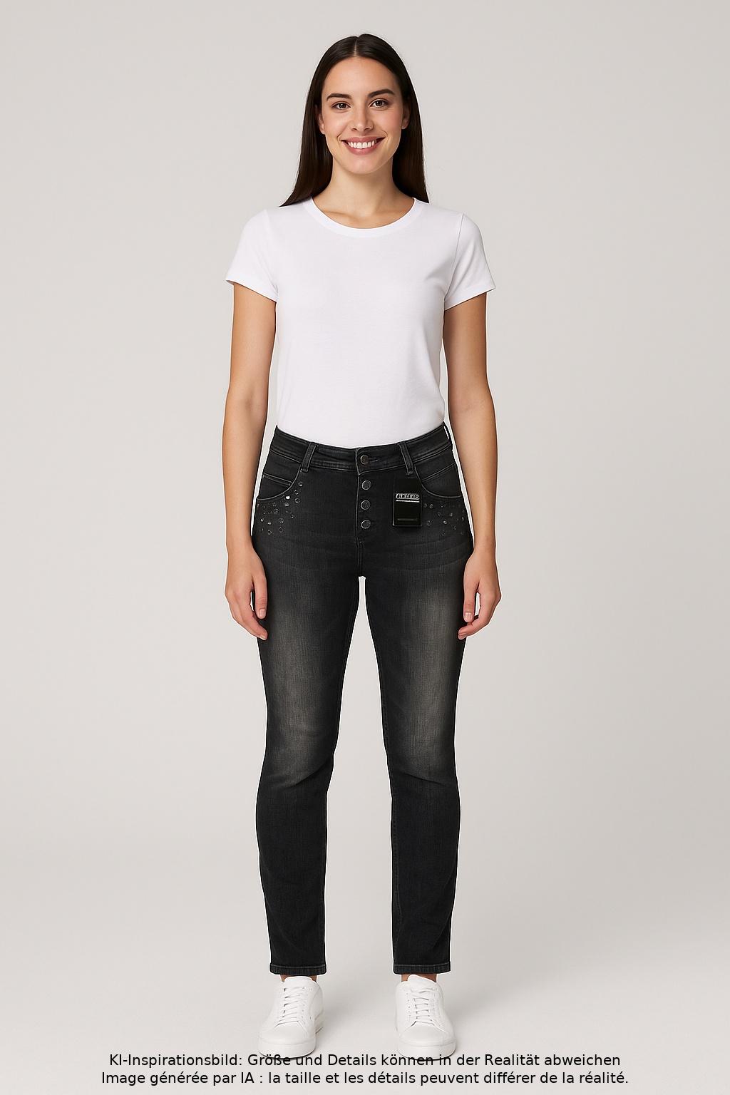 

Alba Moda Damen Jeans, grau, Gr. 38