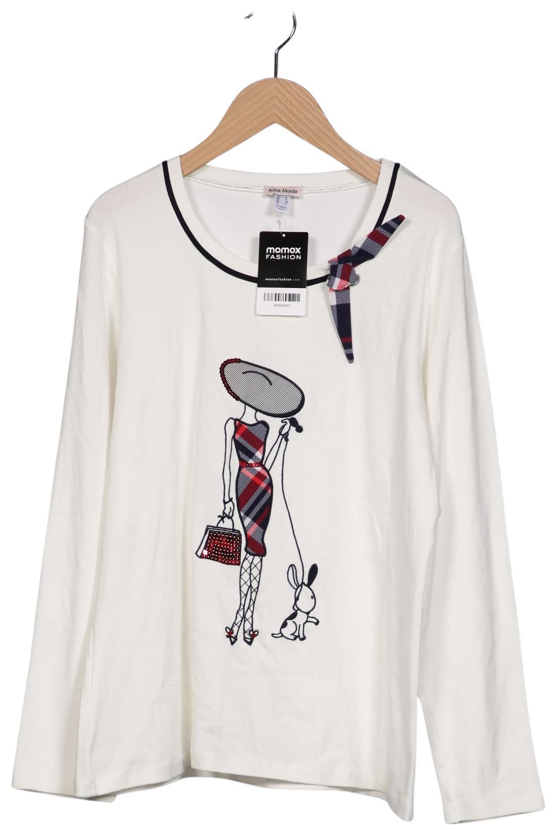 

Alba Moda Damen Langarmshirt, weiß, Gr. 42
