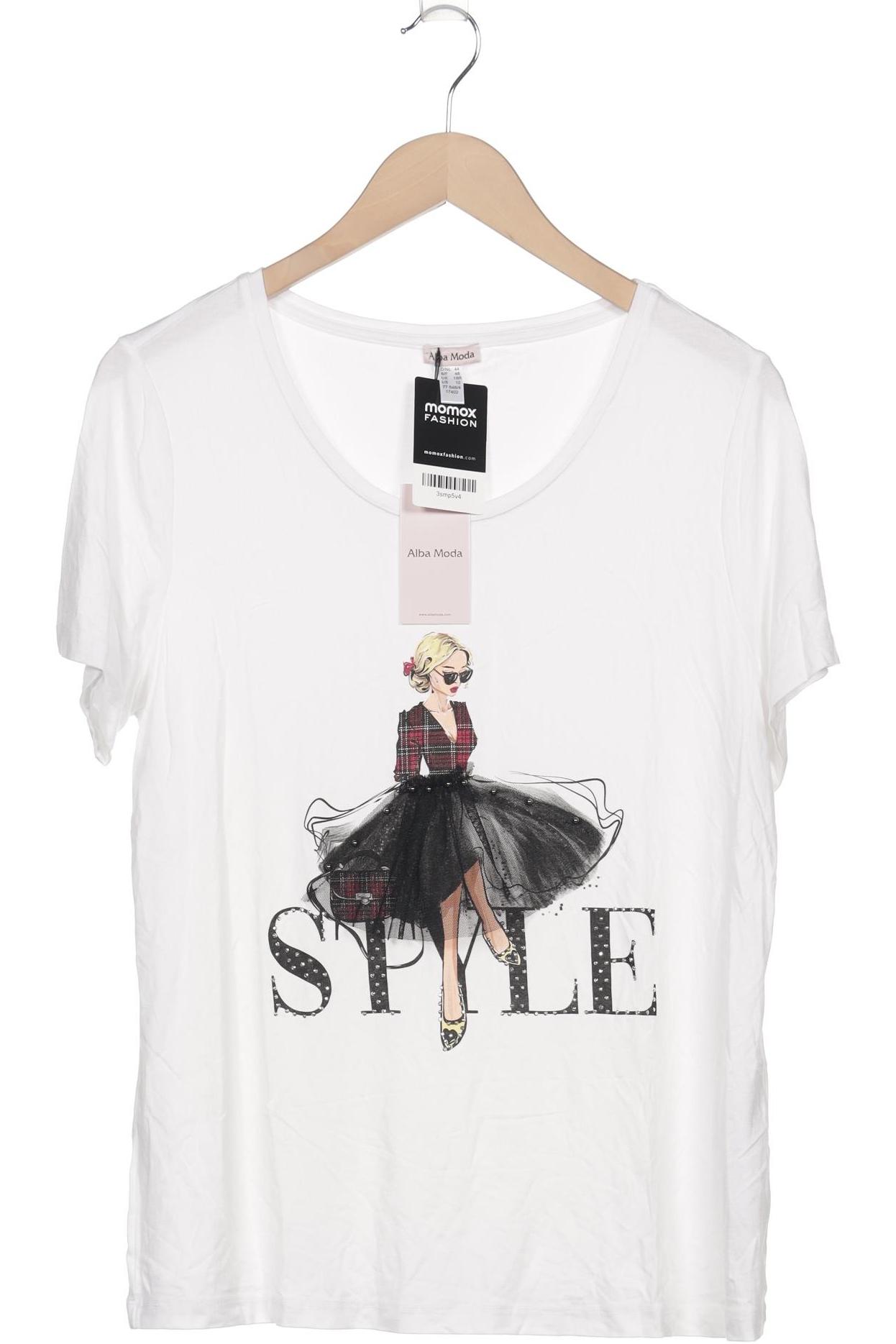 

Alba Moda Damen T-Shirt, weiß, Gr. 46