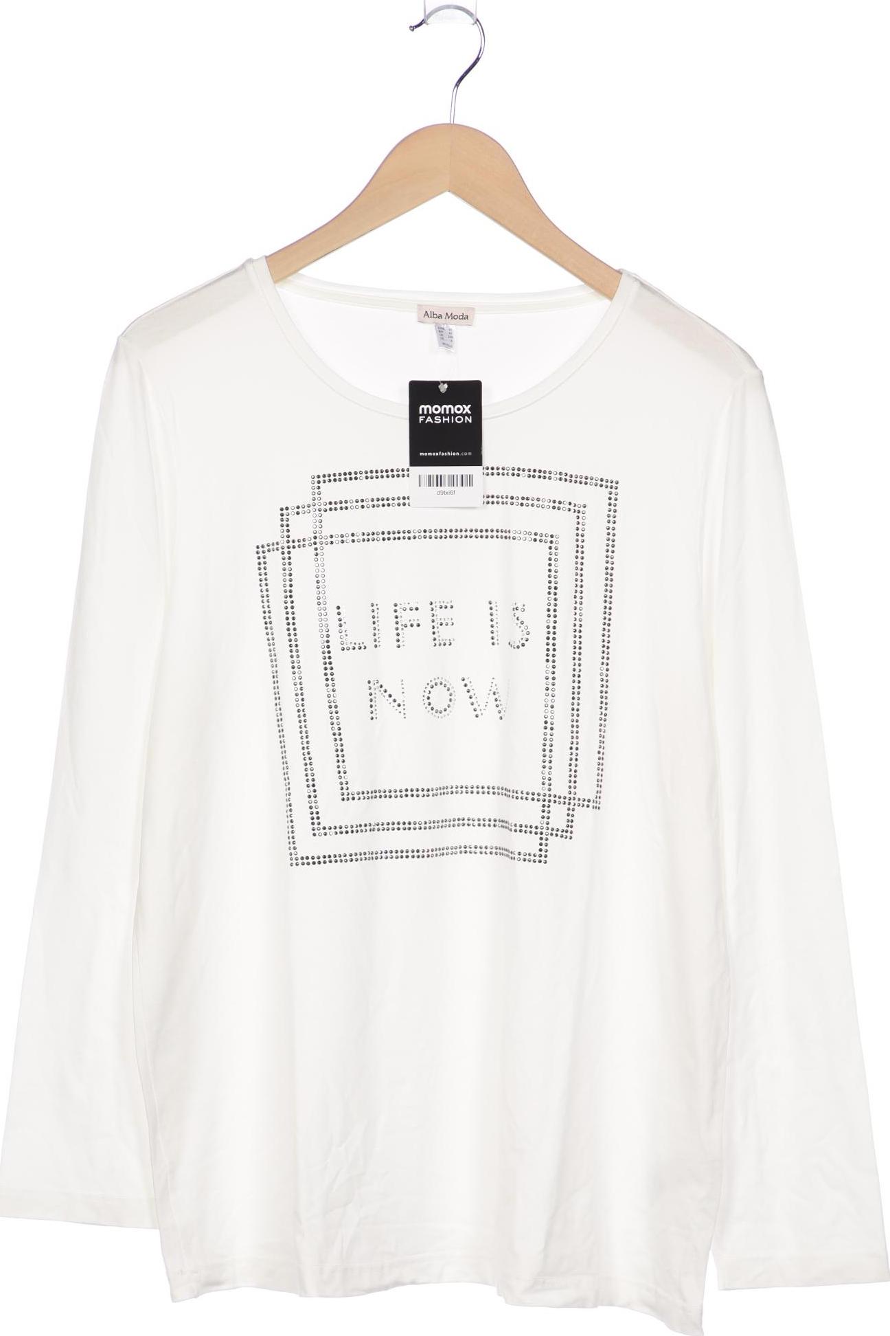 

Alba Moda Damen Langarmshirt, weiß, Gr. 46