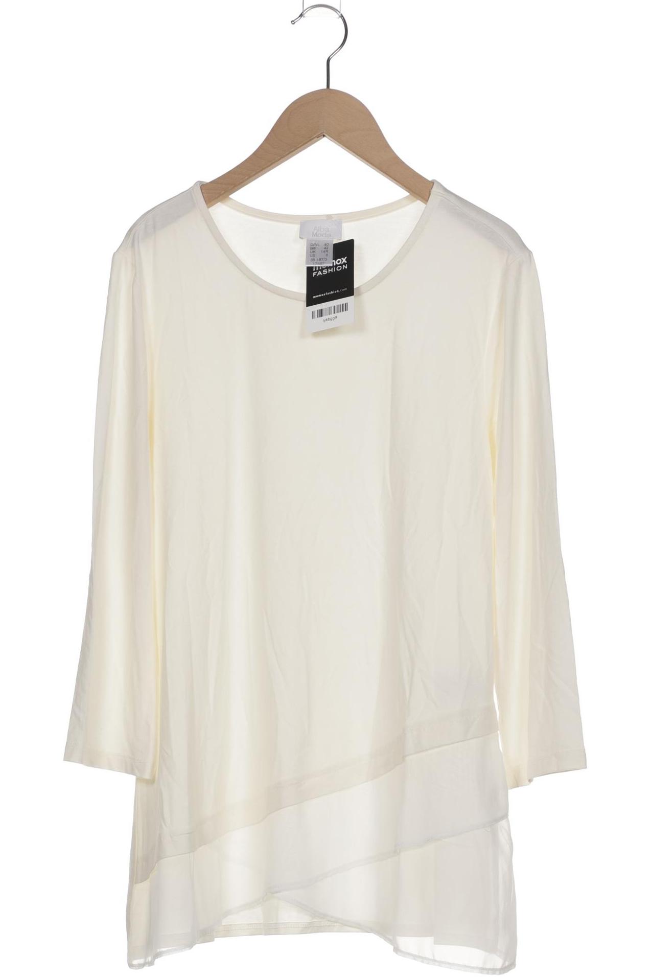 

Alba Moda Damen Langarmshirt, cremeweiß, Gr. 40
