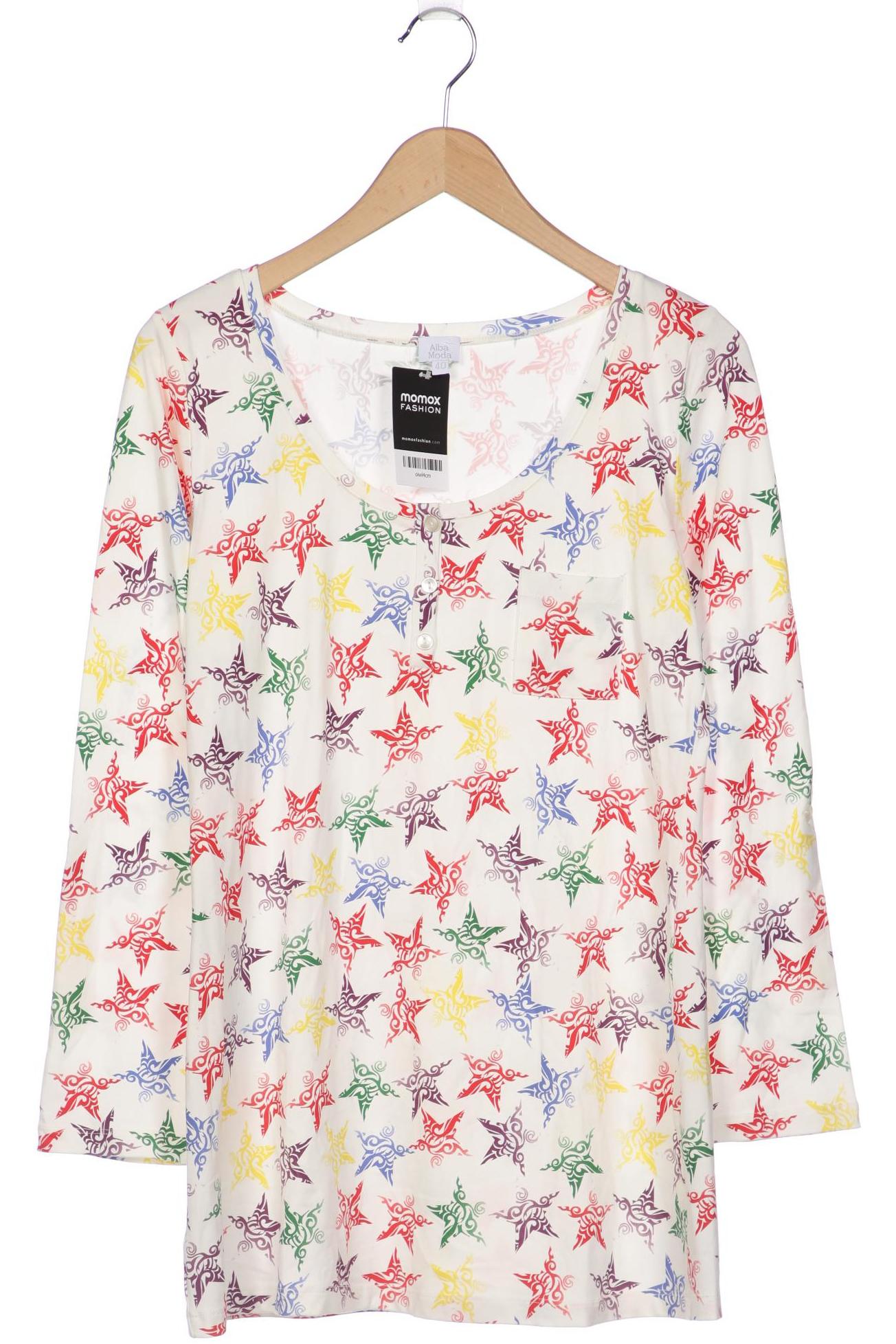 

Alba Moda Damen Langarmshirt, weiß