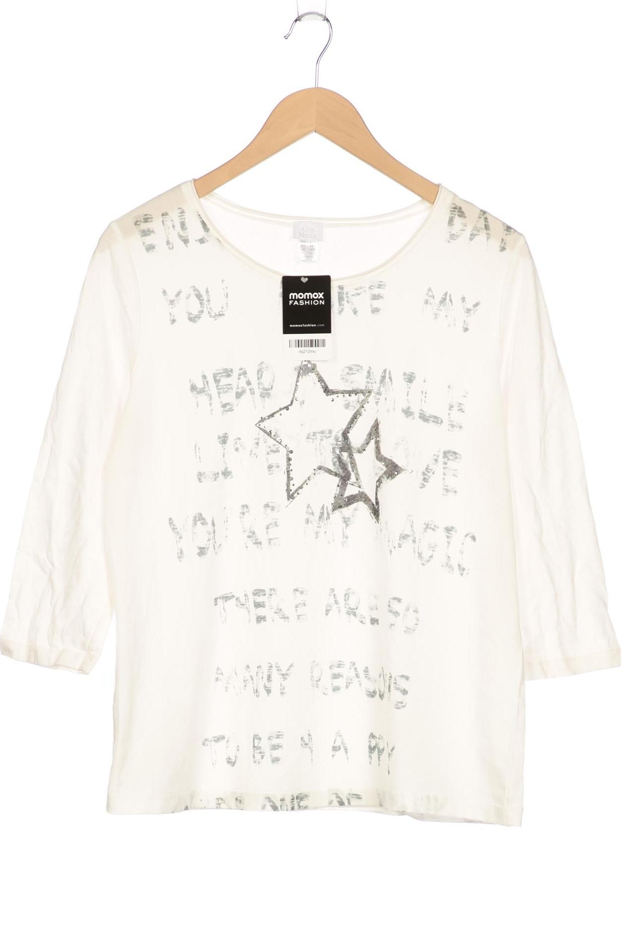 

Alba Moda Damen Langarmshirt, weiß, Gr. 42