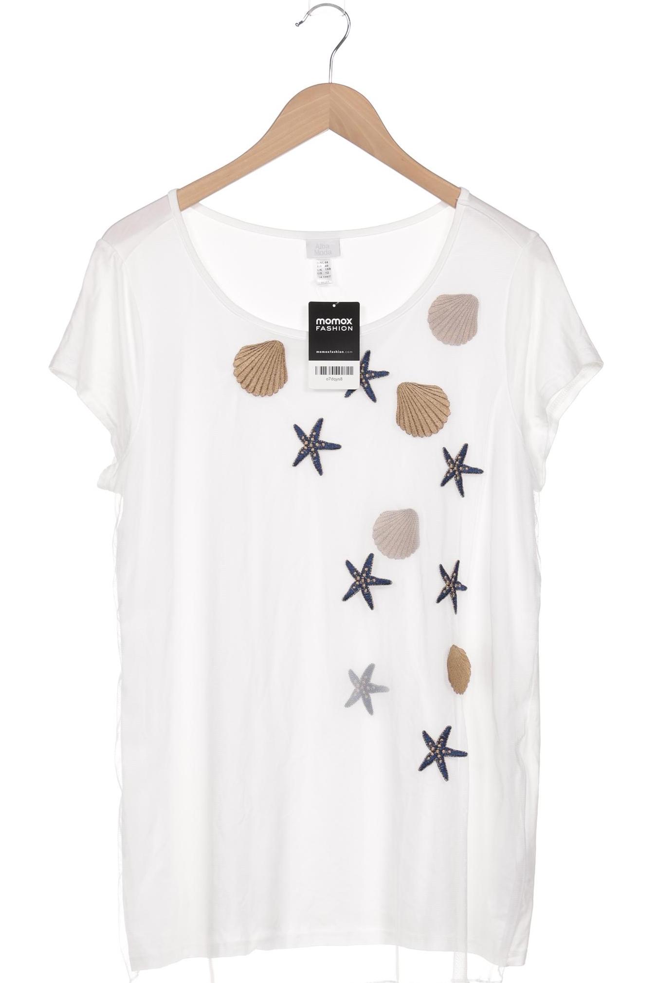 

Alba Moda Damen T-Shirt, weiß, Gr. 44