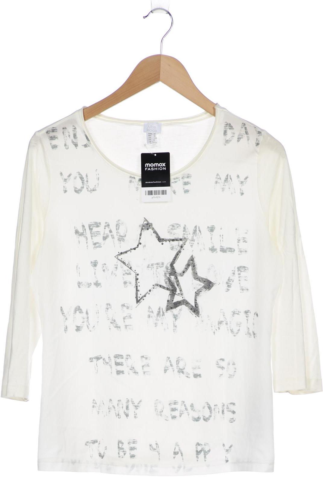 

Alba Moda Damen Langarmshirt, weiß, Gr. 38