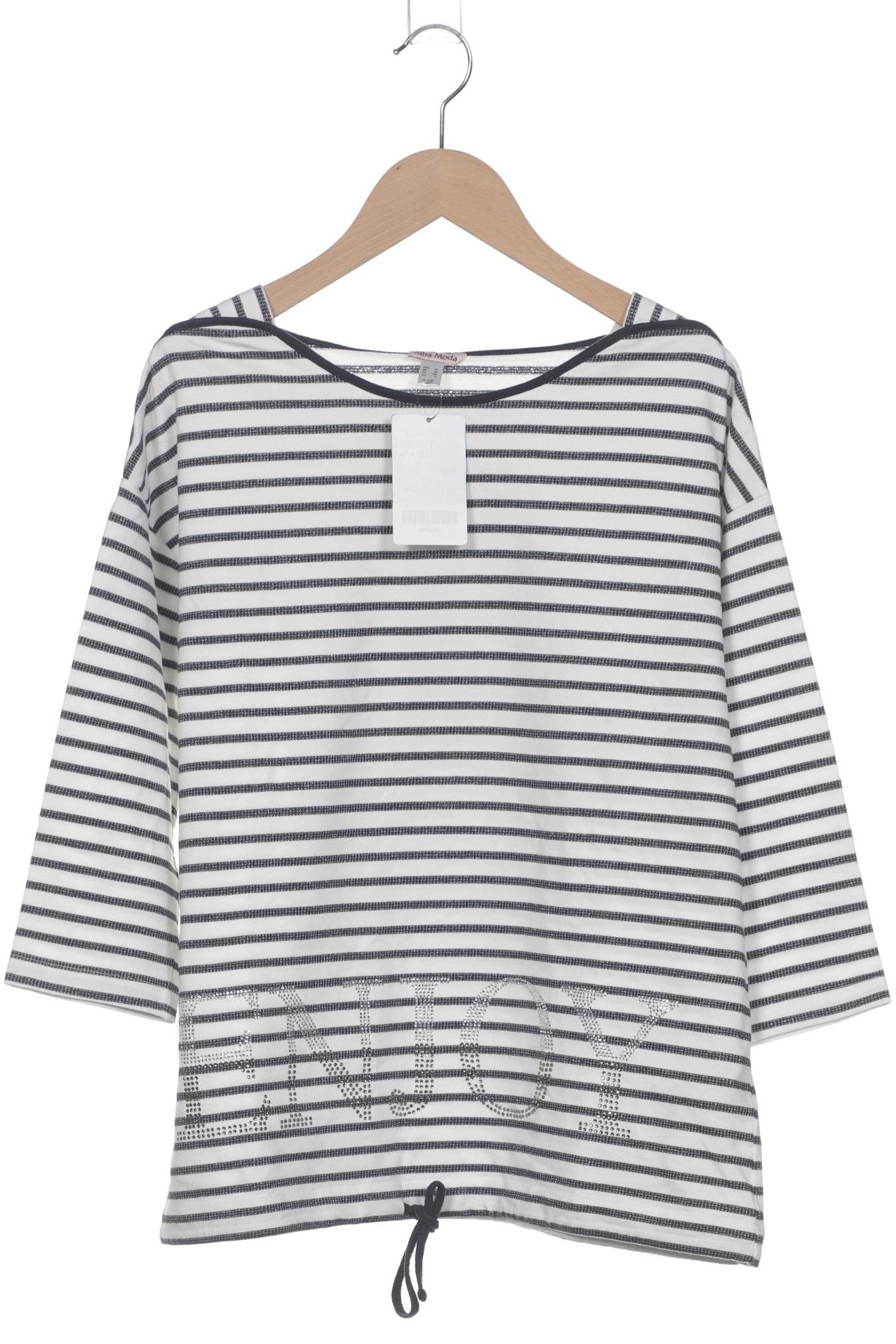

Alba Moda Damen Langarmshirt, weiß, Gr. 40