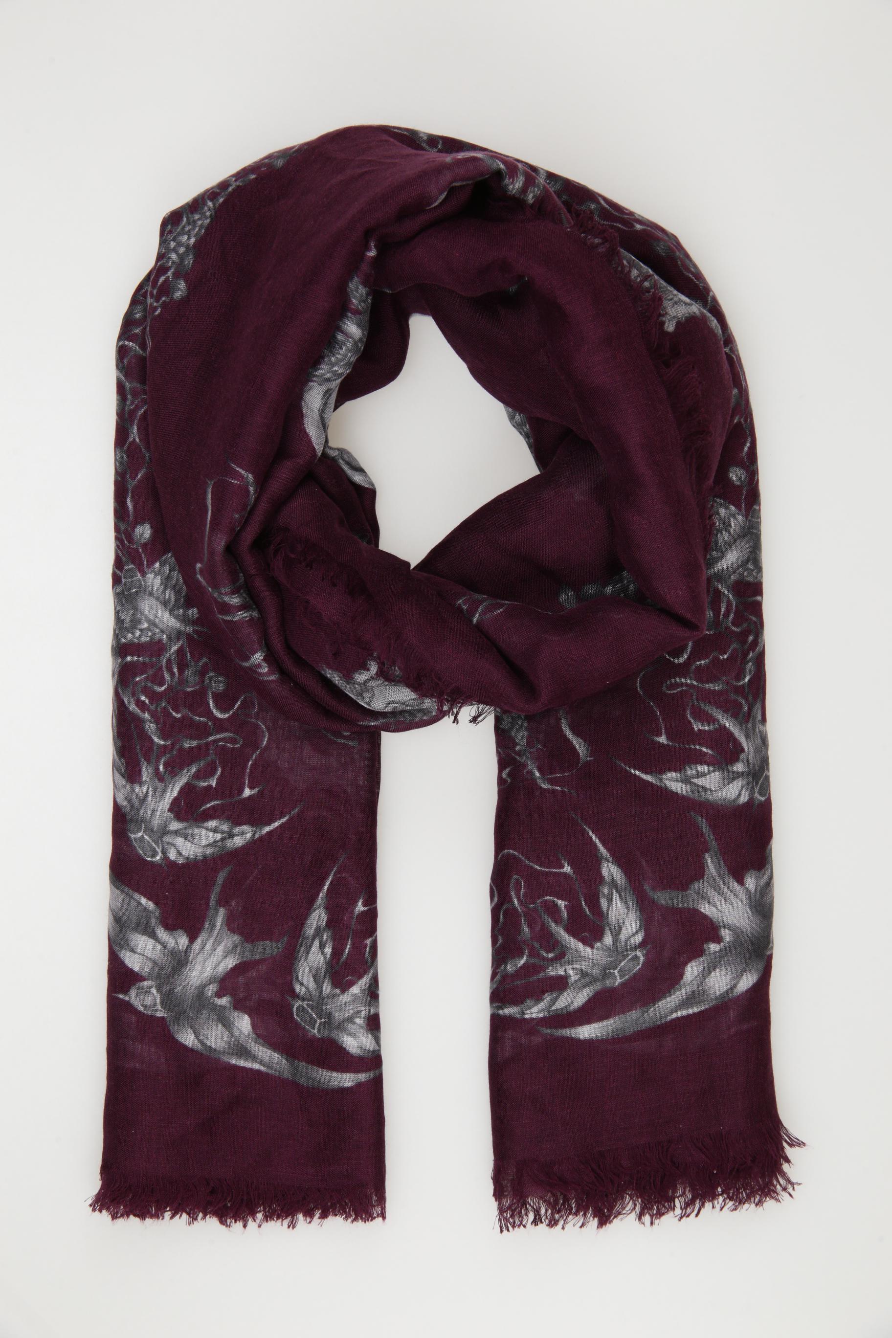 

Alexander McQueen Damen Schal, bordeaux, Gr.
