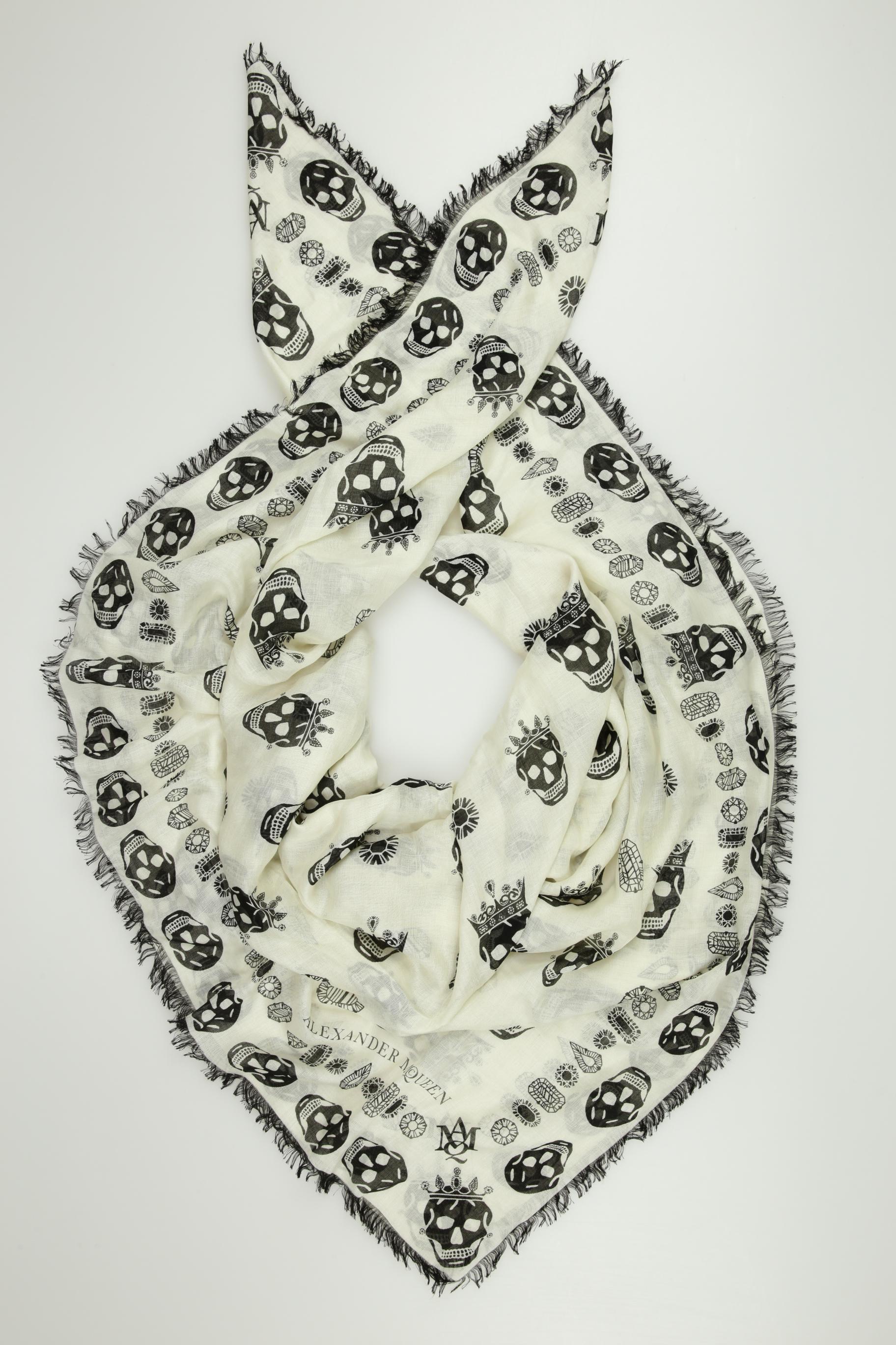 

Alexander McQueen Damen Schal, cremeweiß, Gr.