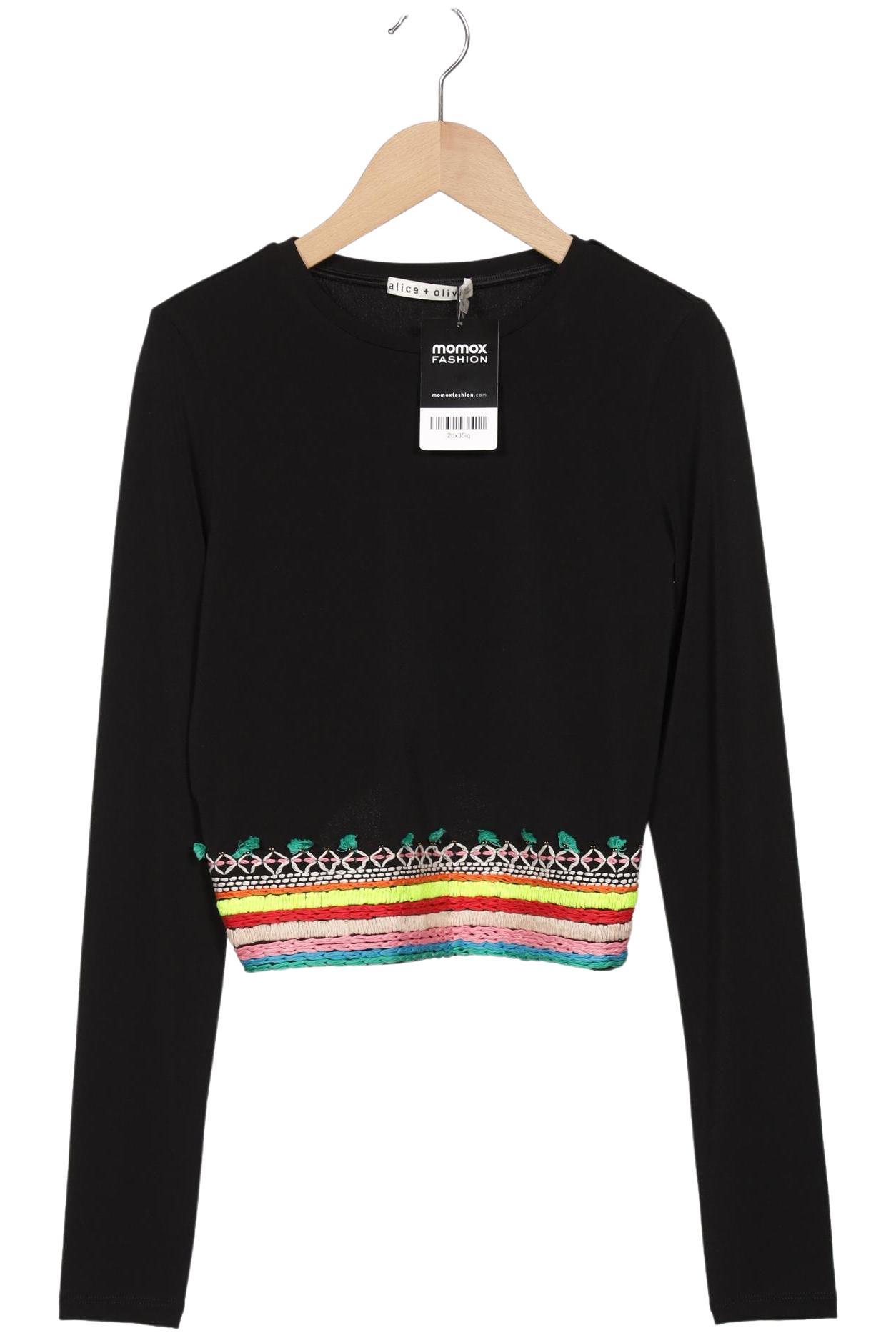 

alice + olivia Damen Langarmshirt, schwarz, Gr. 36