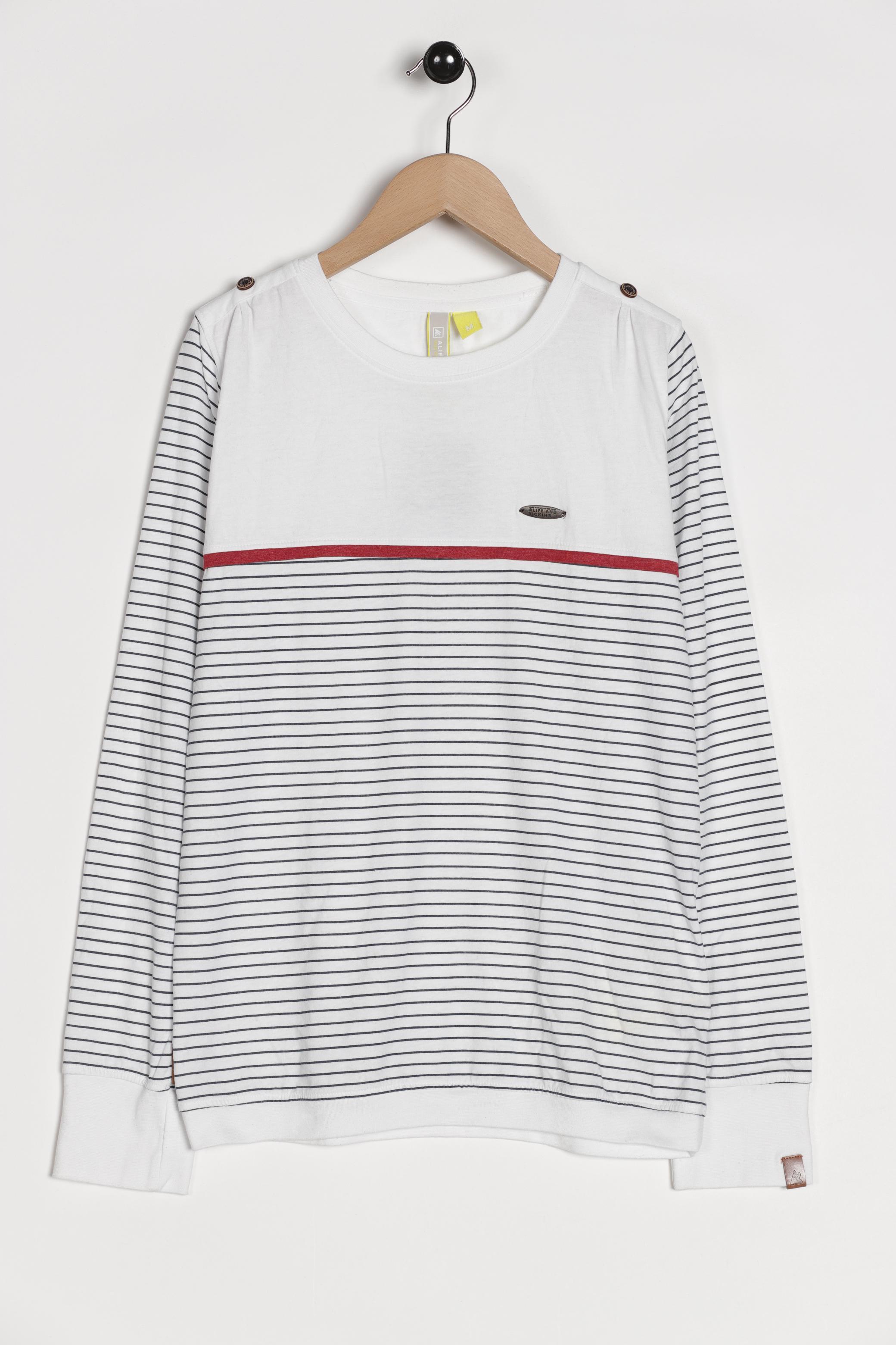 

Alife & Kickin Damen Langarmshirt, weiß, Gr. 38