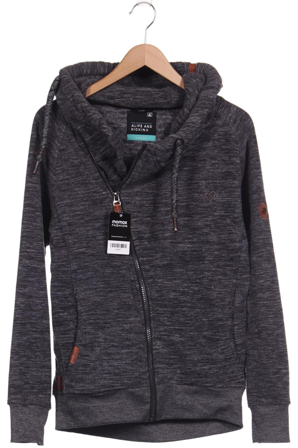 

Alife & Kickin Damen Kapuzenpullover, grau