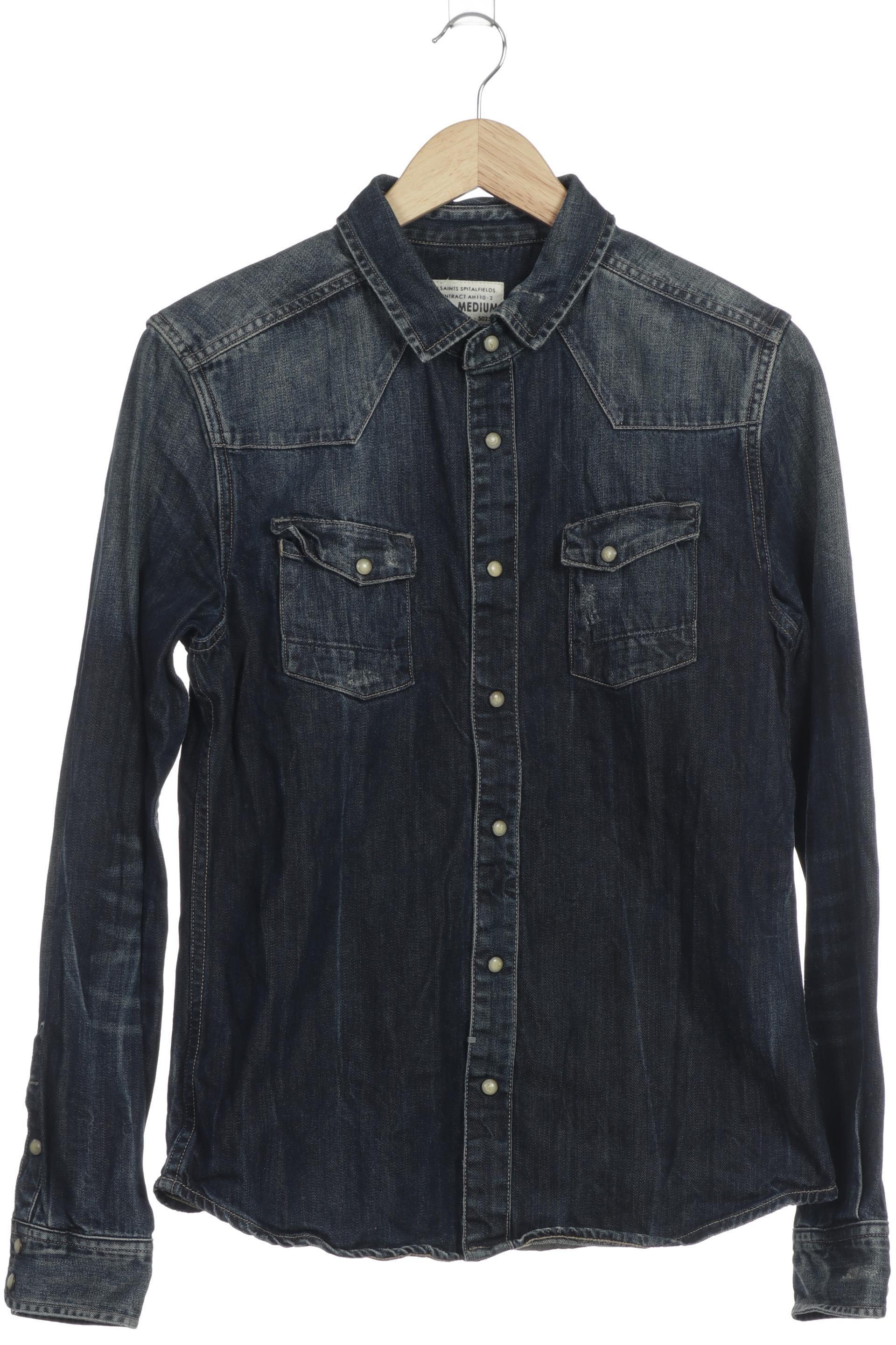 

All Saints Spitalfields Herren Hemd, blau, Gr.