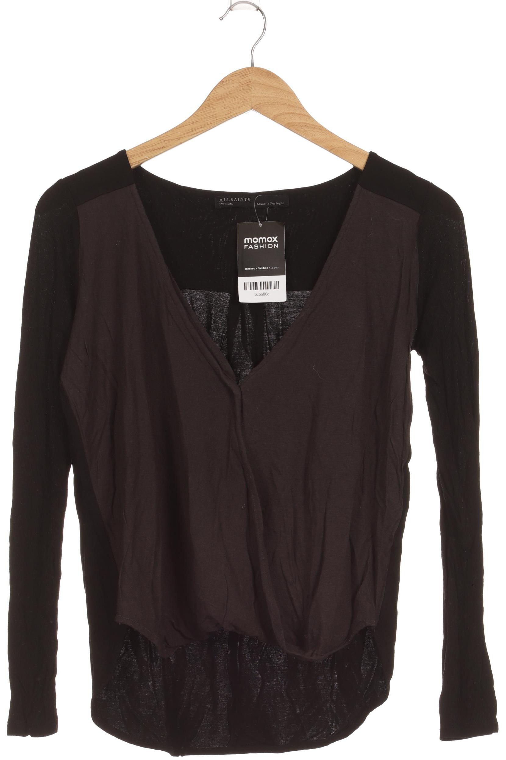 

All Saints Damen Langarmshirt, schwarz, Gr.