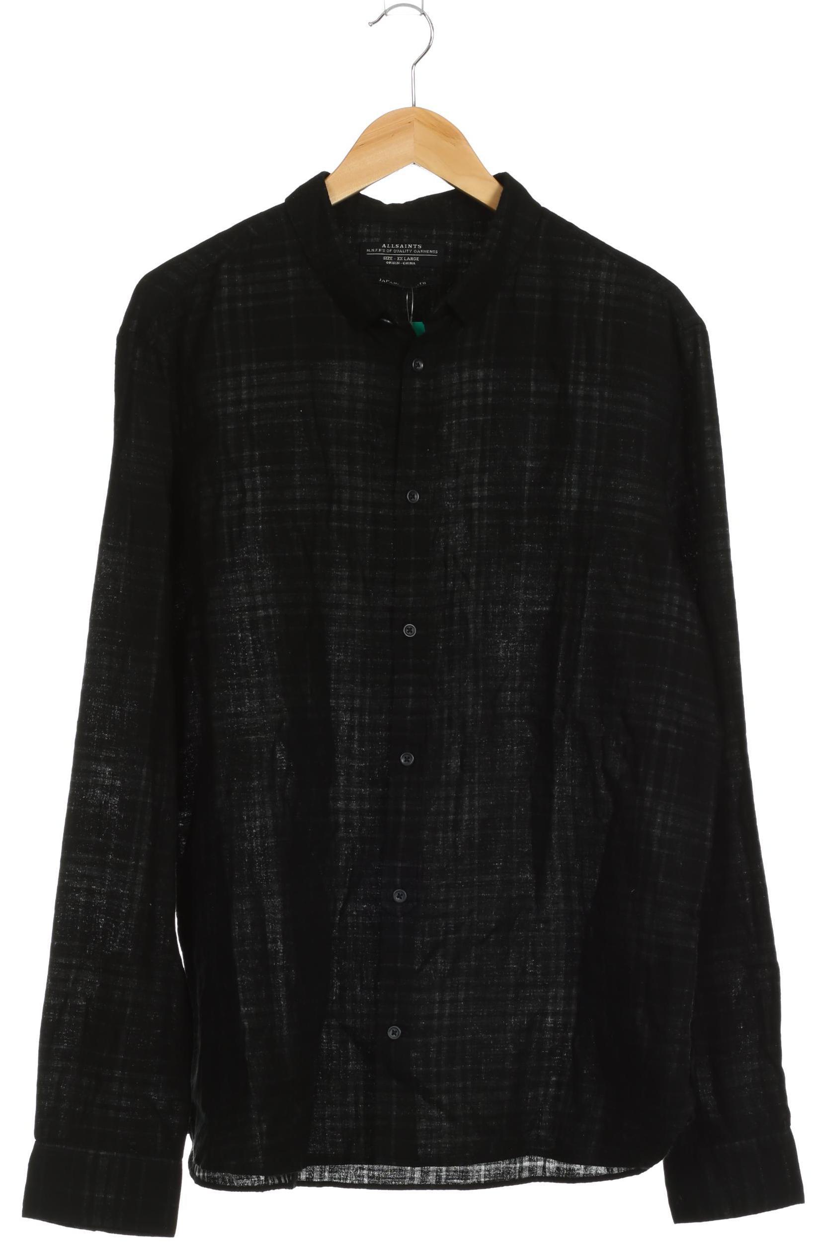 

All Saints Herren Hemd, schwarz, Gr.