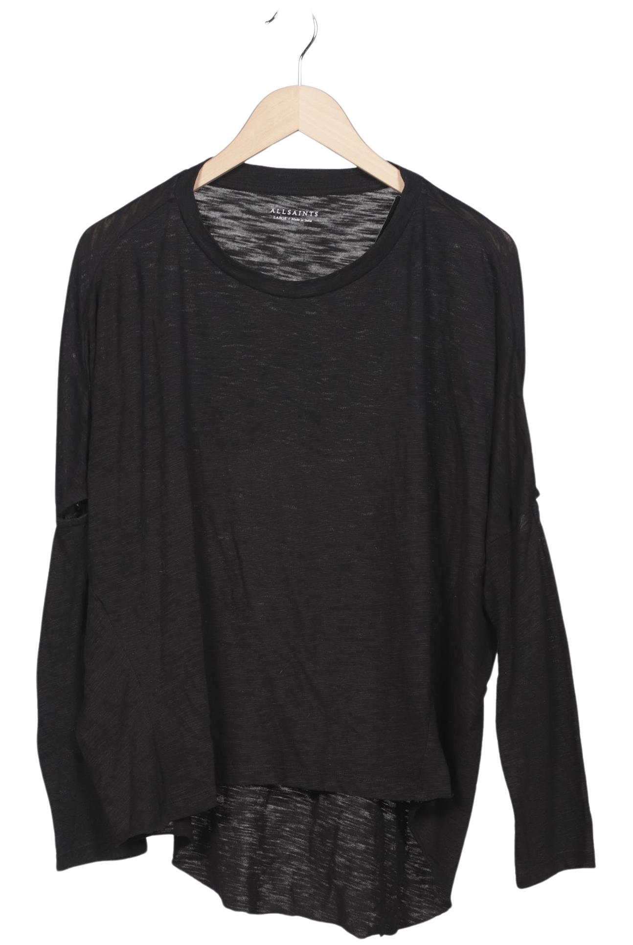 

All Saints Damen Langarmshirt, schwarz, Gr. 42