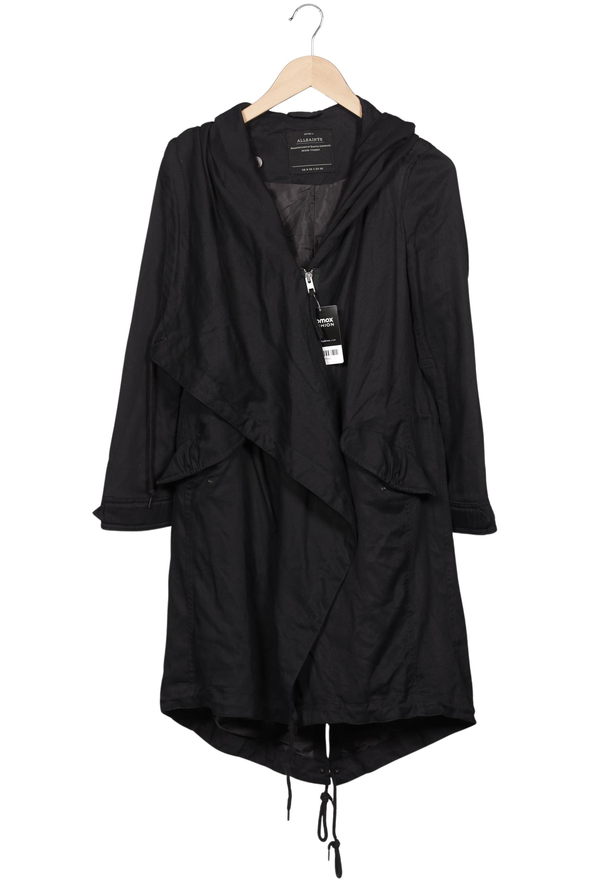 

All Saints Damen Mantel, schwarz, Gr. 36