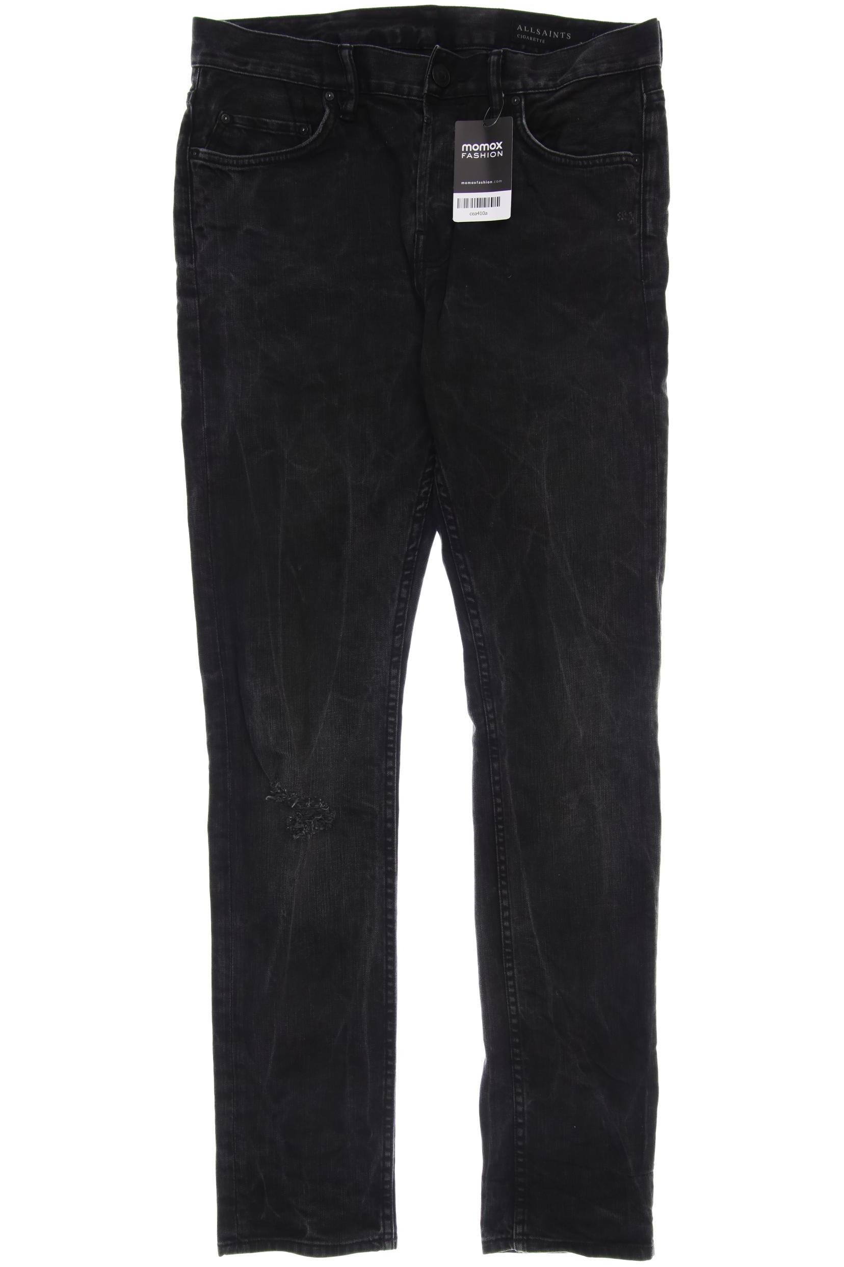 

All Saints Herren Jeans, schwarz