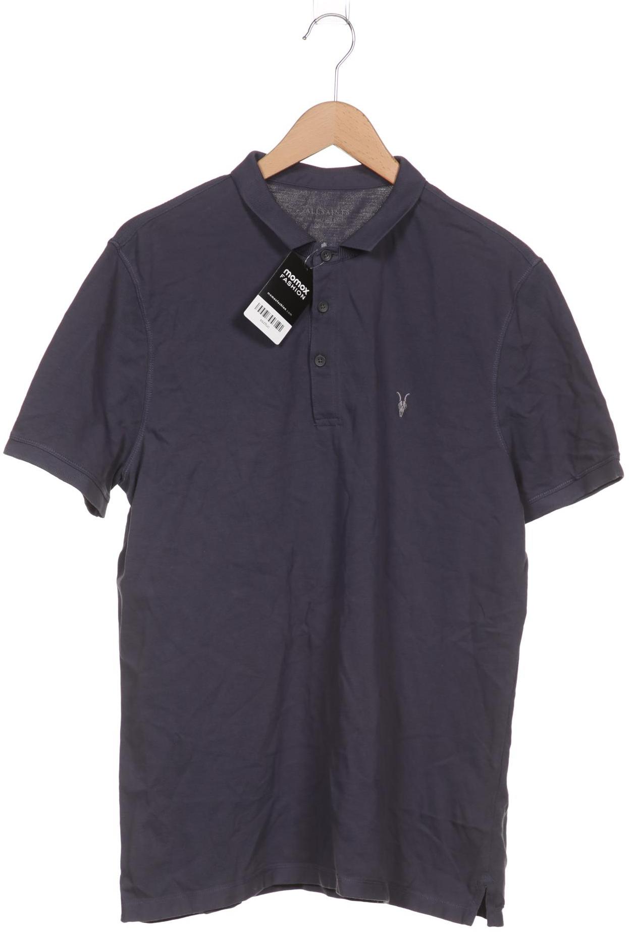 

All Saints Herren Poloshirt, blau, Gr. 56