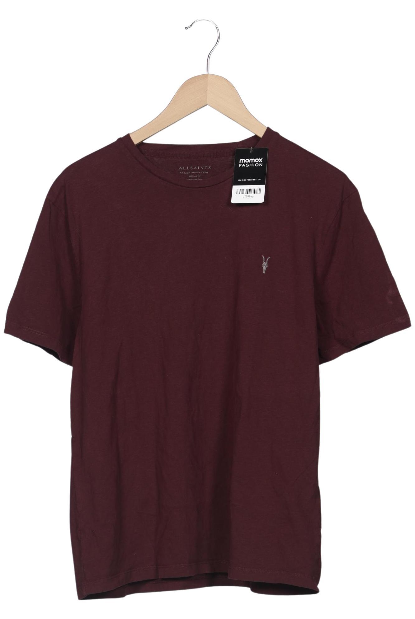 

All Saints Herren T-Shirt, bordeaux, Gr. 56