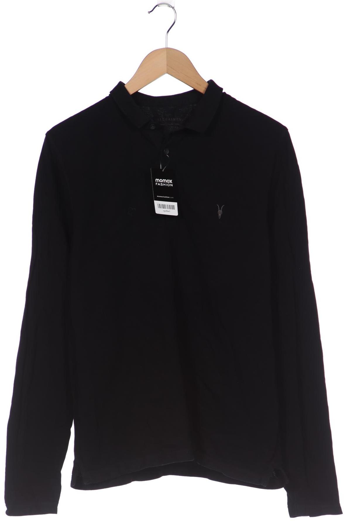 

All Saints Herren Poloshirt, schwarz