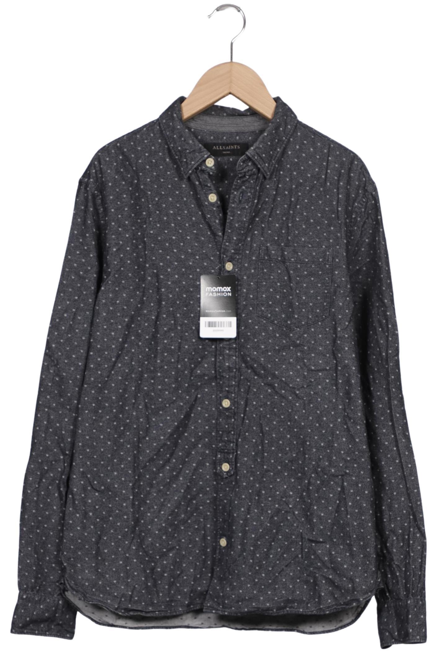 

All Saints Herren Hemd, marineblau, Gr. 46