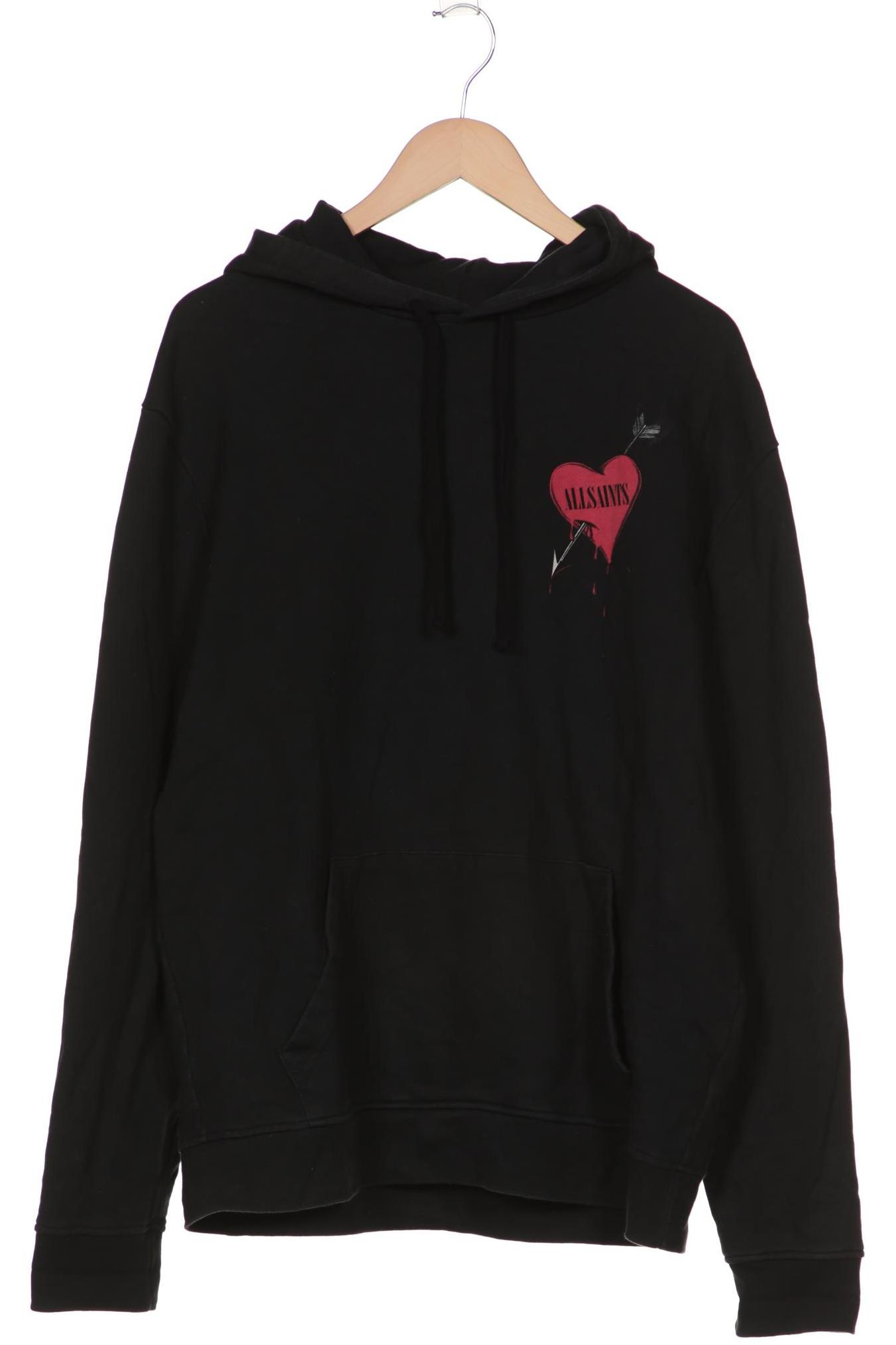

All Saints Herren Kapuzenpullover, schwarz
