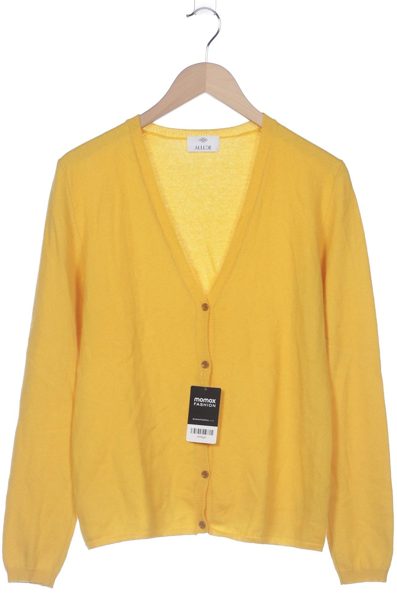 

Allude Damen Strickjacke, gelb, Gr. 42
