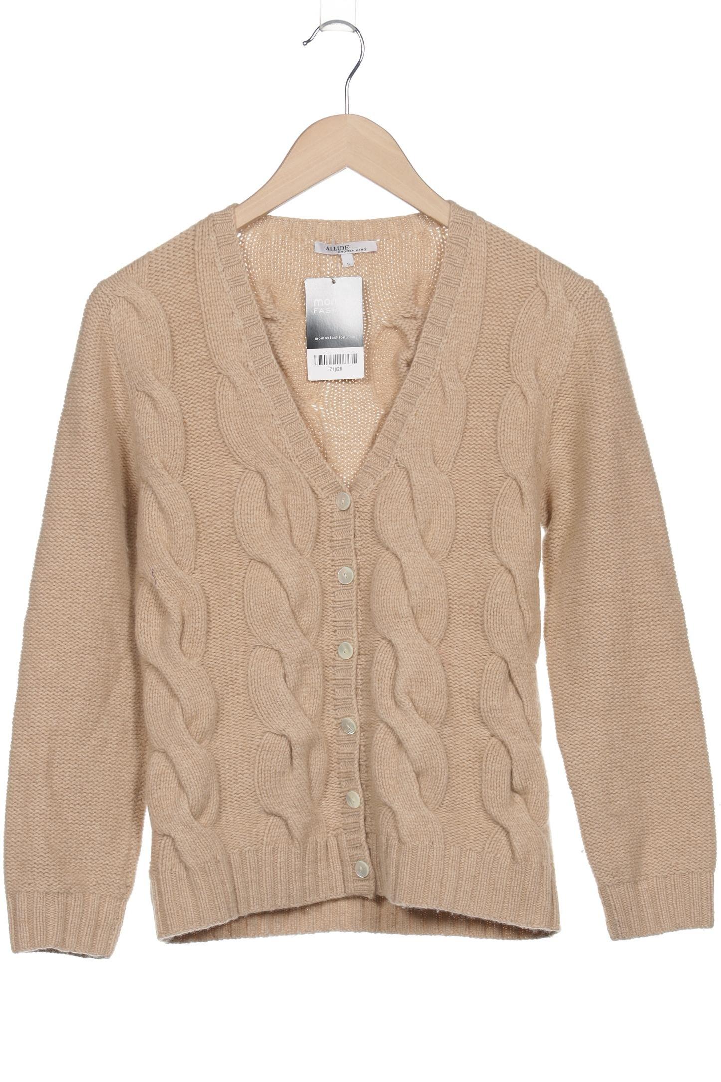 

Allude Damen Strickjacke, beige, Gr. 36