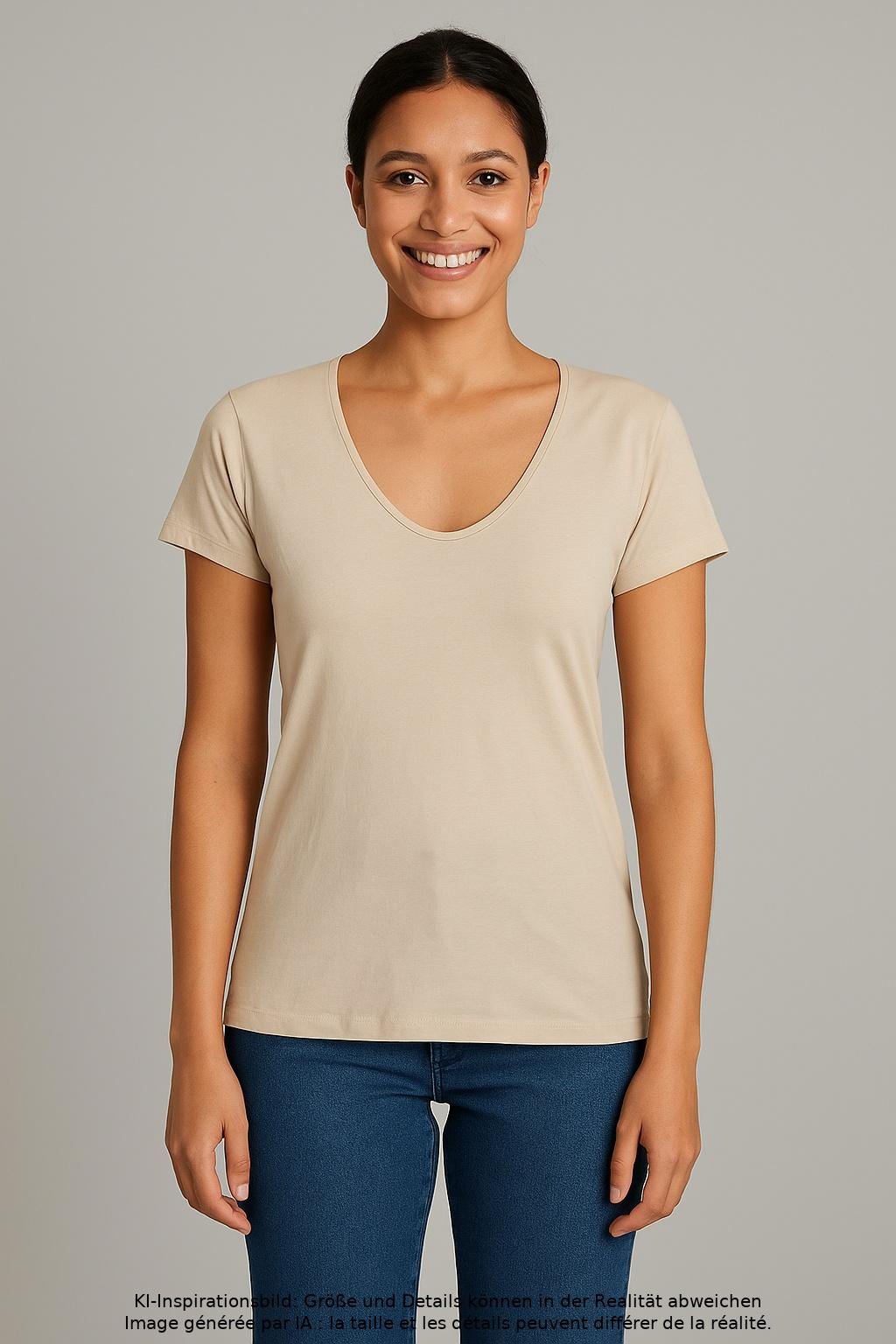 

Allude Damen T-Shirt, beige, Gr. 38