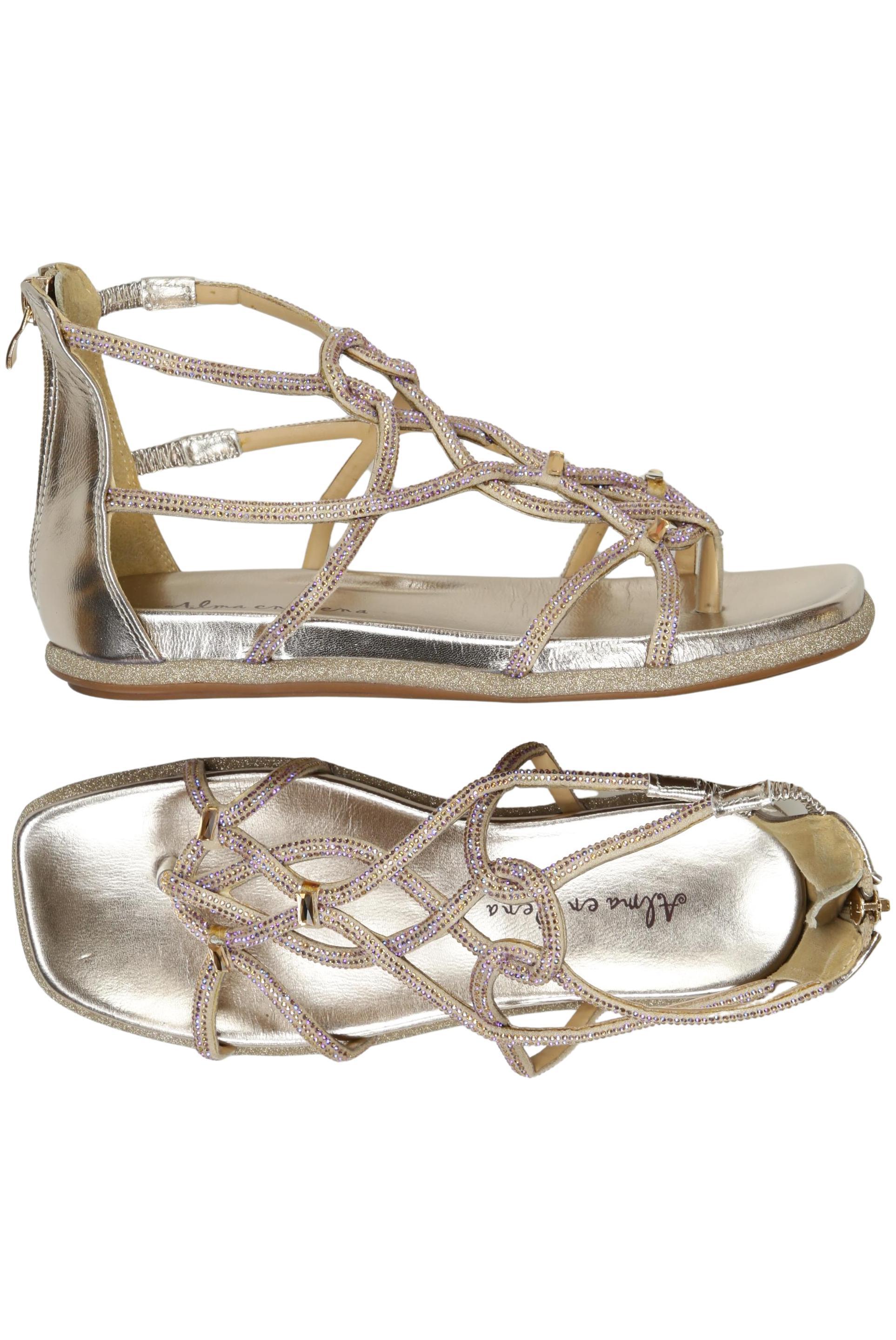 

Alma en Pena Damen Sandale, gold, Gr. 36