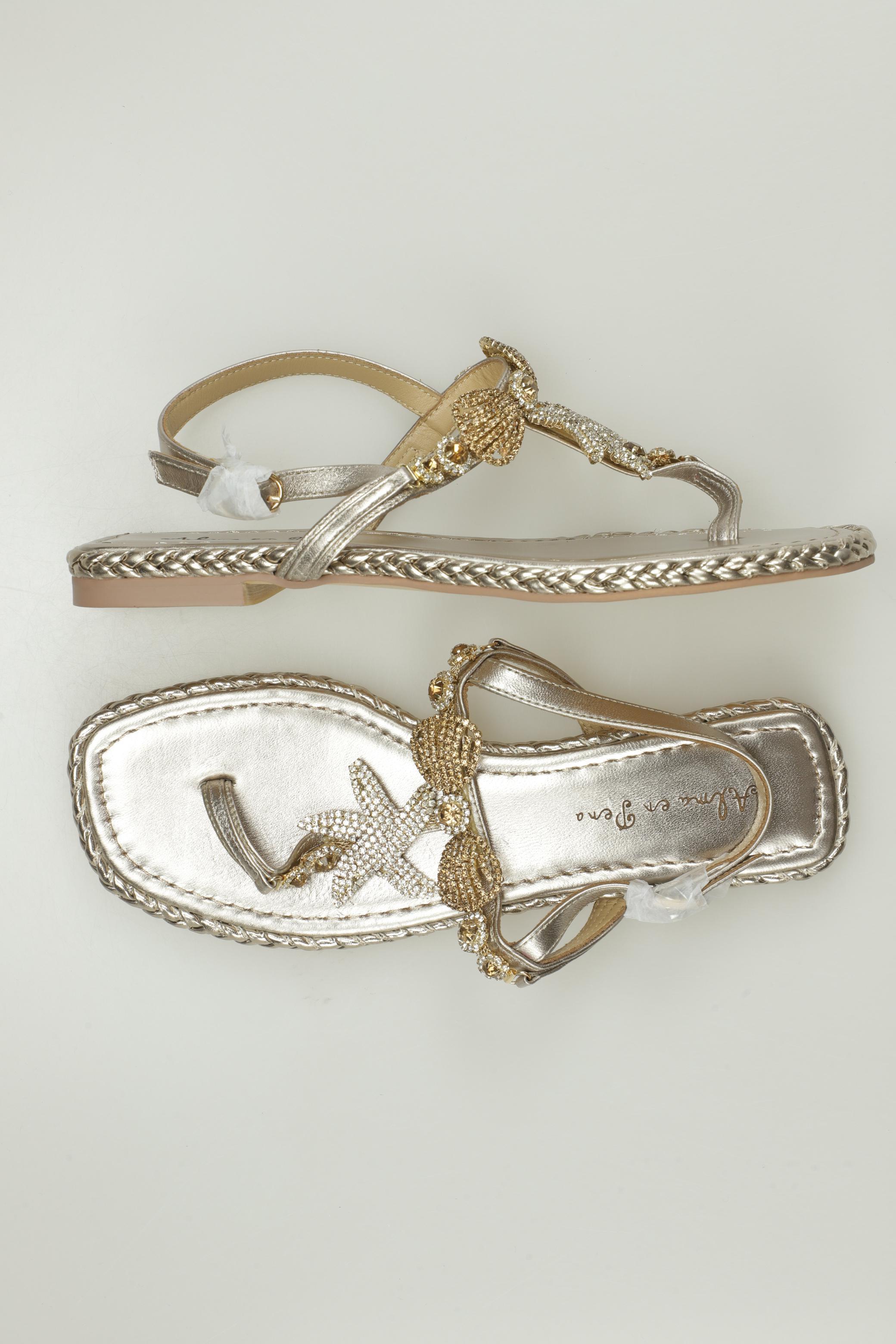 

Alma en Pena Damen Sandale, gold, Gr. 39