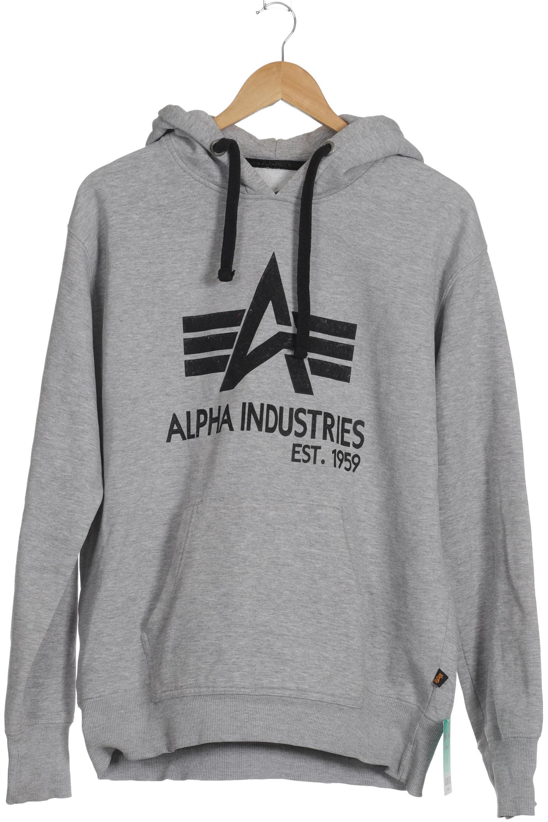 

Alpha industries Herren Kapuzenpullover, grau, Gr.