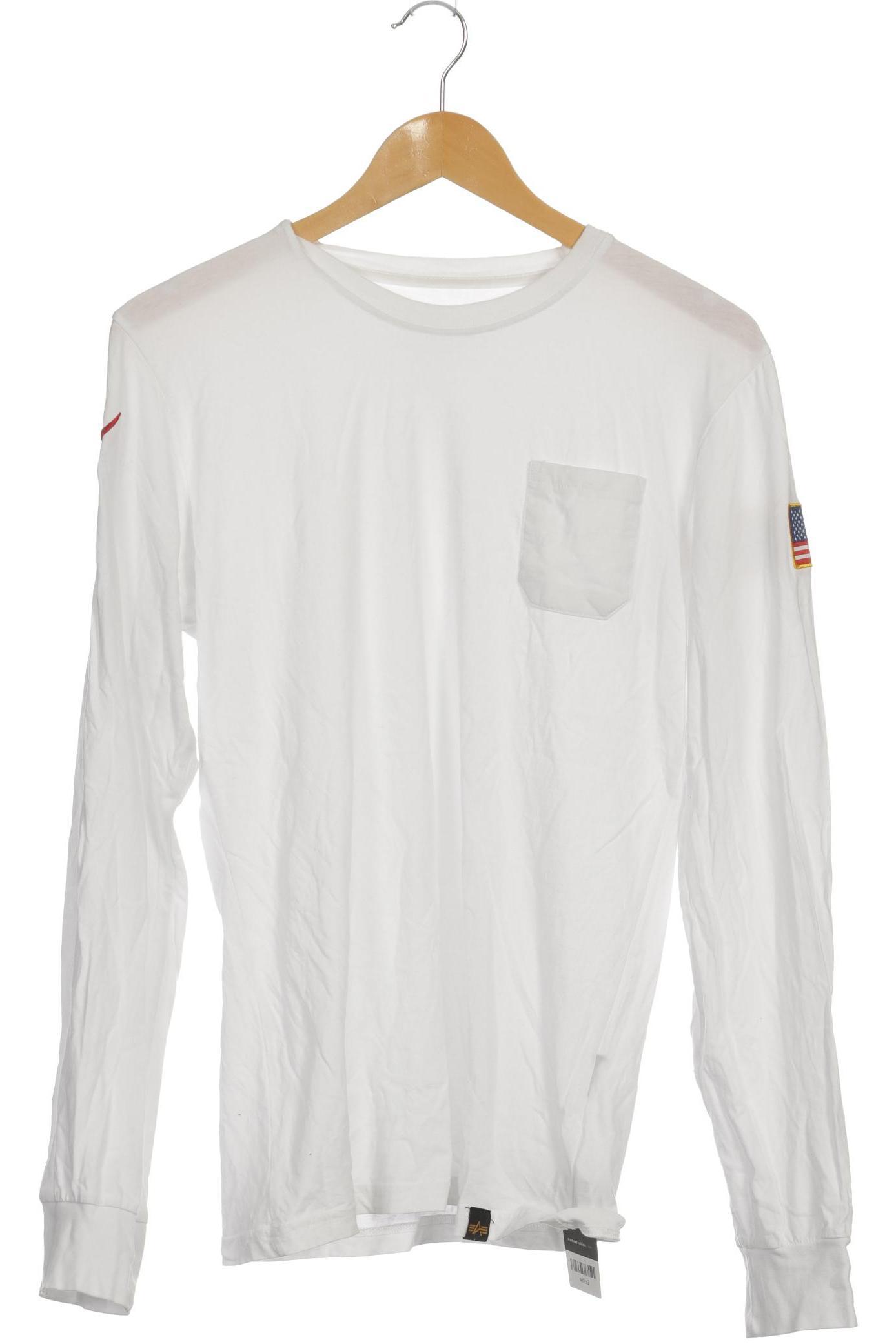 

Alpha industries Herren Langarmshirt, weiß, Gr.