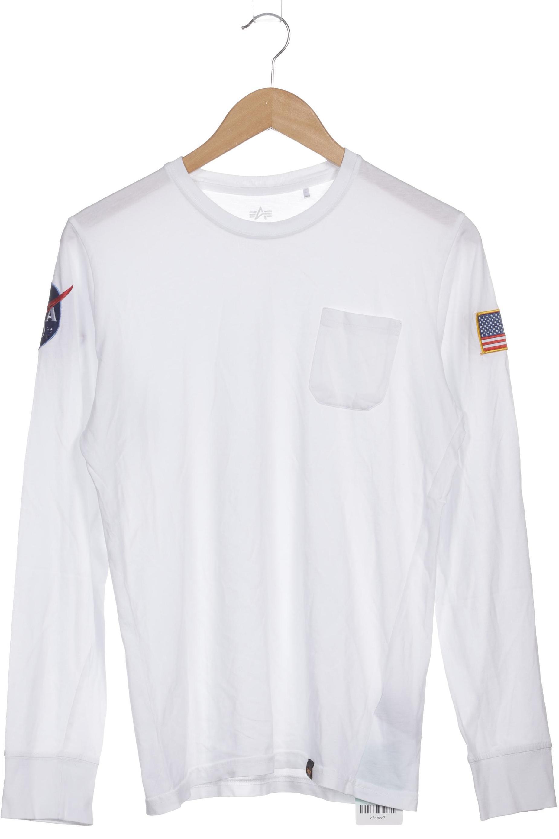 

Alpha industries Herren Langarmshirt, weiß, Gr.