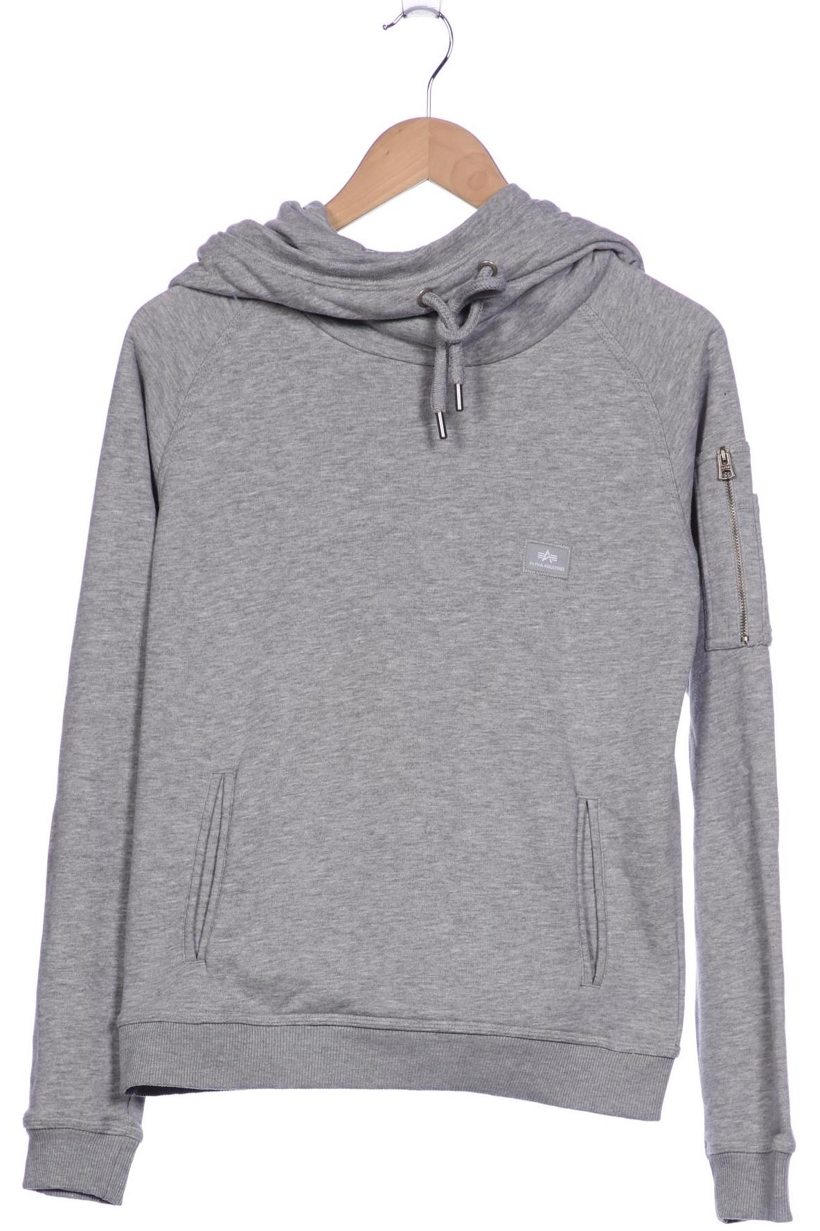 

Alpha industries Damen Kapuzenpullover, grau, Gr. 38