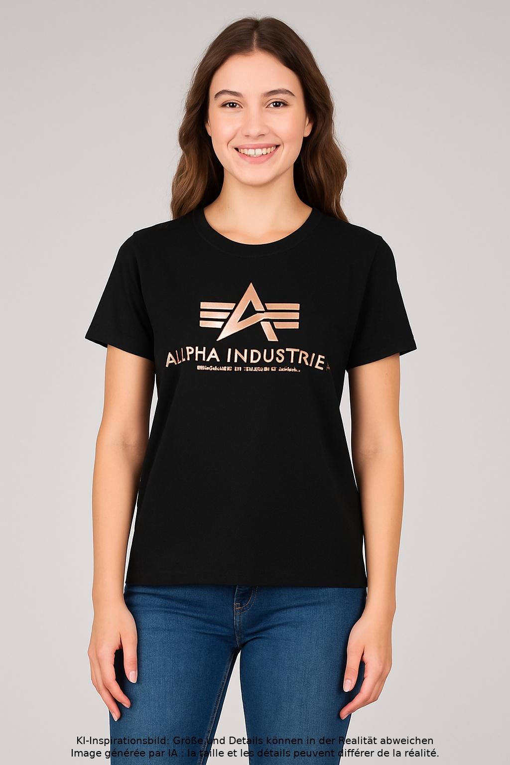 

Alpha industries Damen T-Shirt, schwarz, Gr. 34