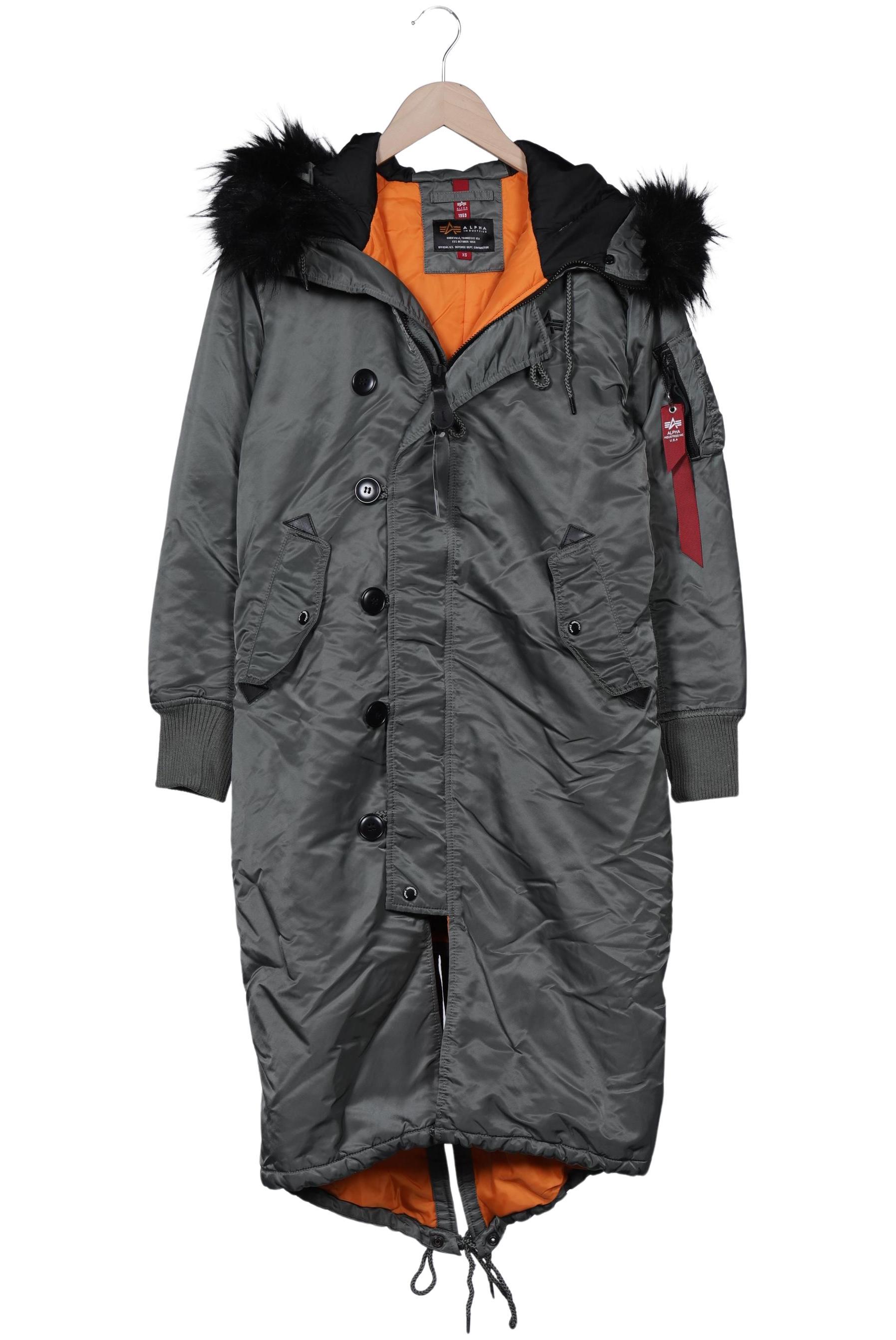 

Alpha industries Damen Mantel, grau, Gr. 34