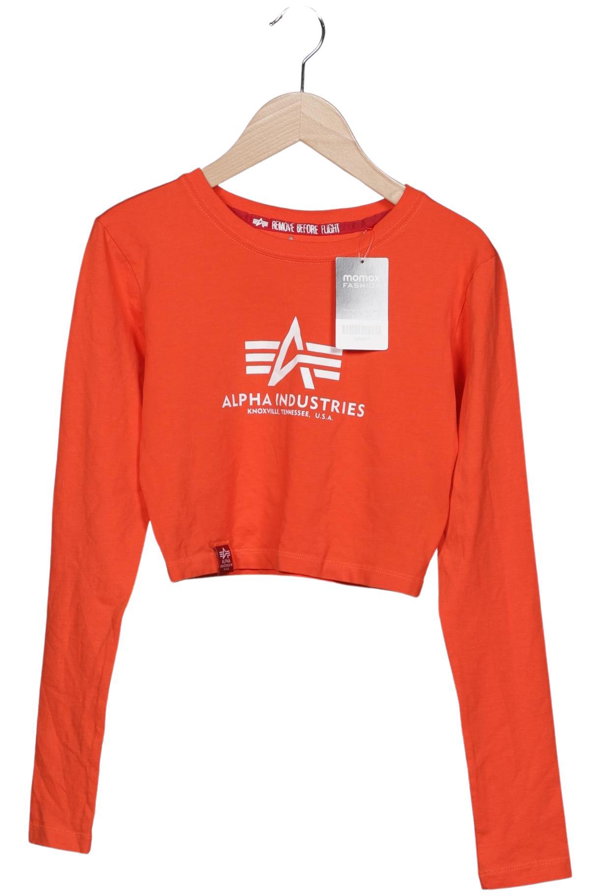 Thumbnail - Alpha industries Damen Langarmshirt, orange, Gr. 34