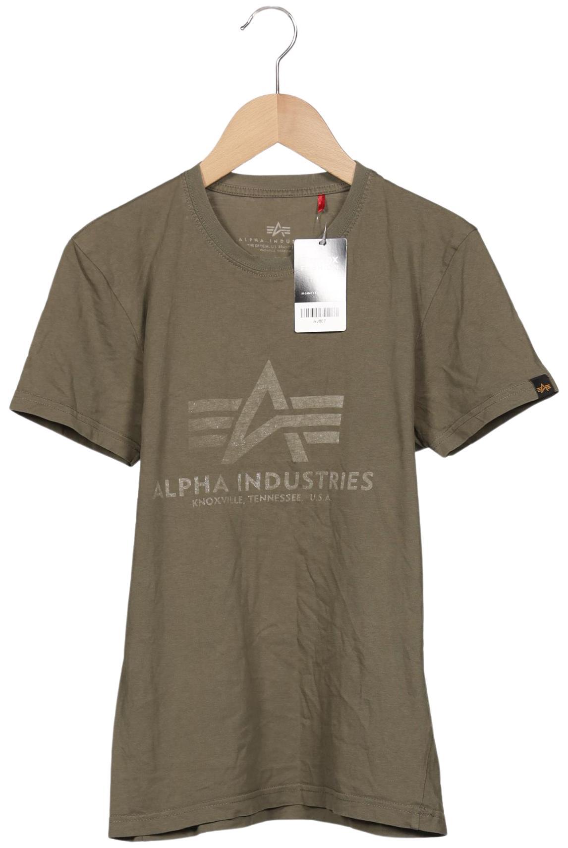 

Alpha industries Damen T-Shirt, grün, Gr. 34