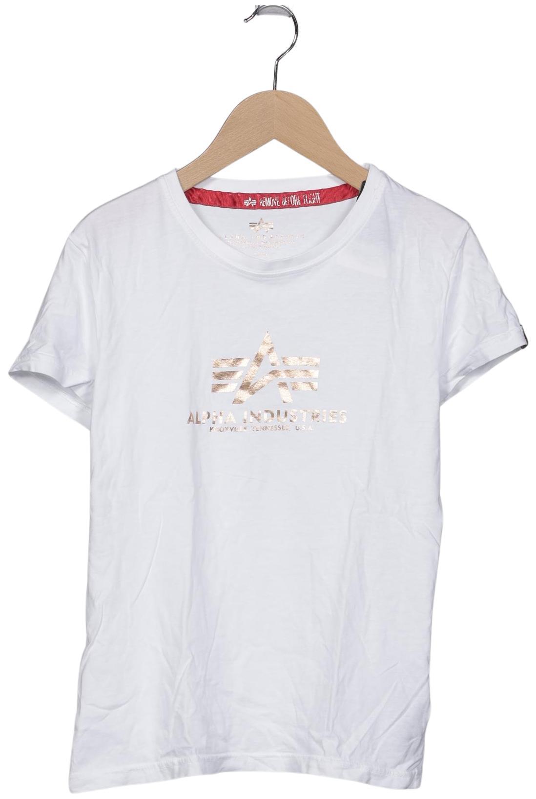 

Alpha industries Damen T-Shirt, weiß, Gr. 34