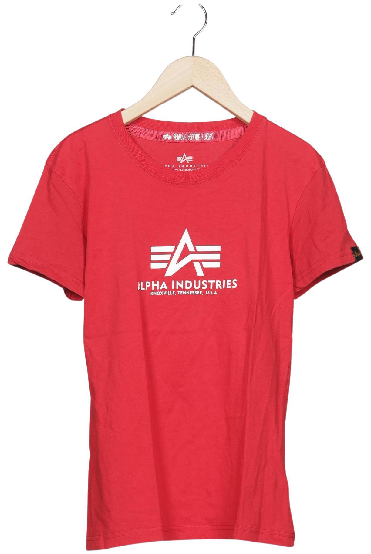 

Alpha industries Damen T-Shirt, rot, Gr. 36