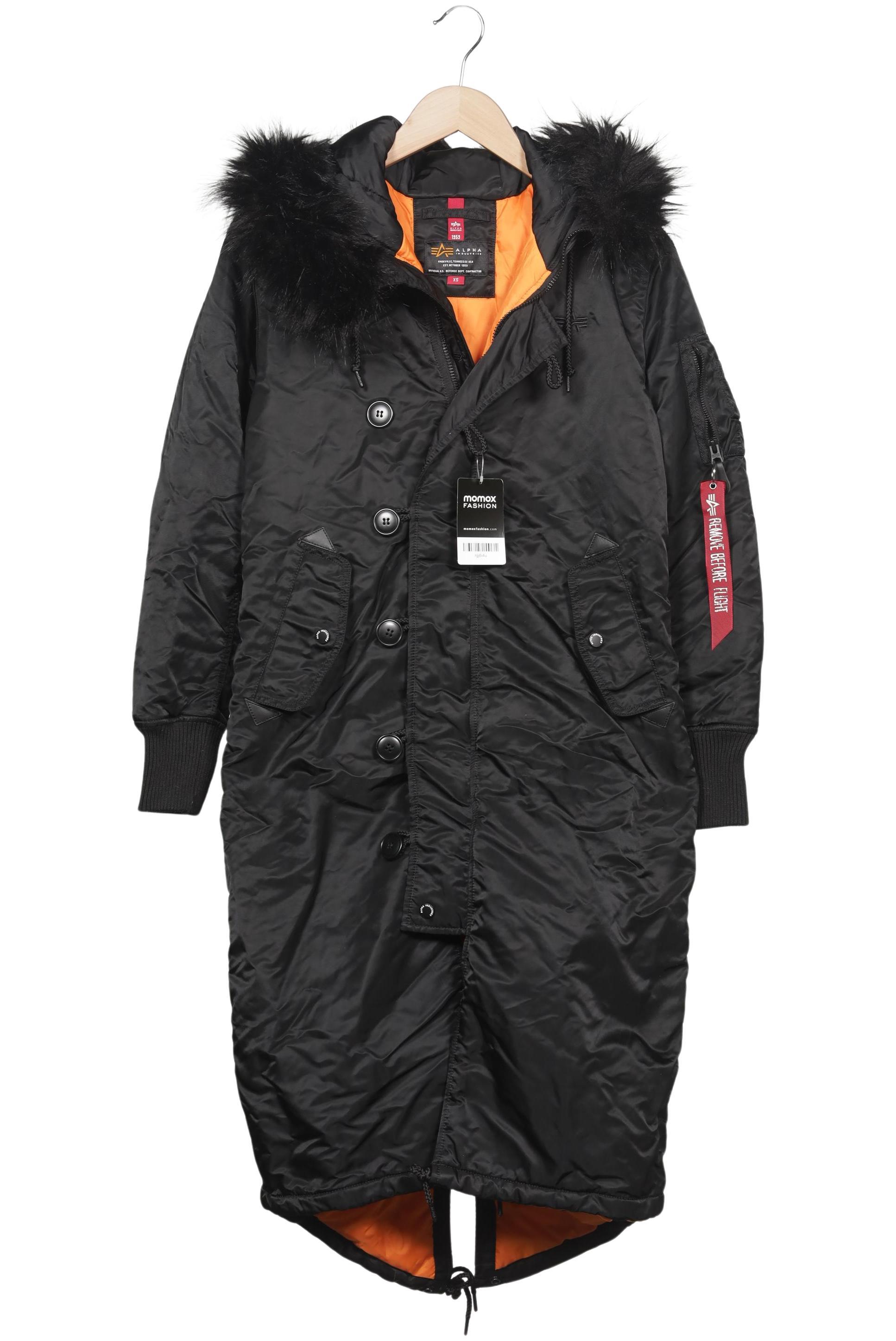 

Alpha industries Damen Mantel, schwarz, Gr. 34