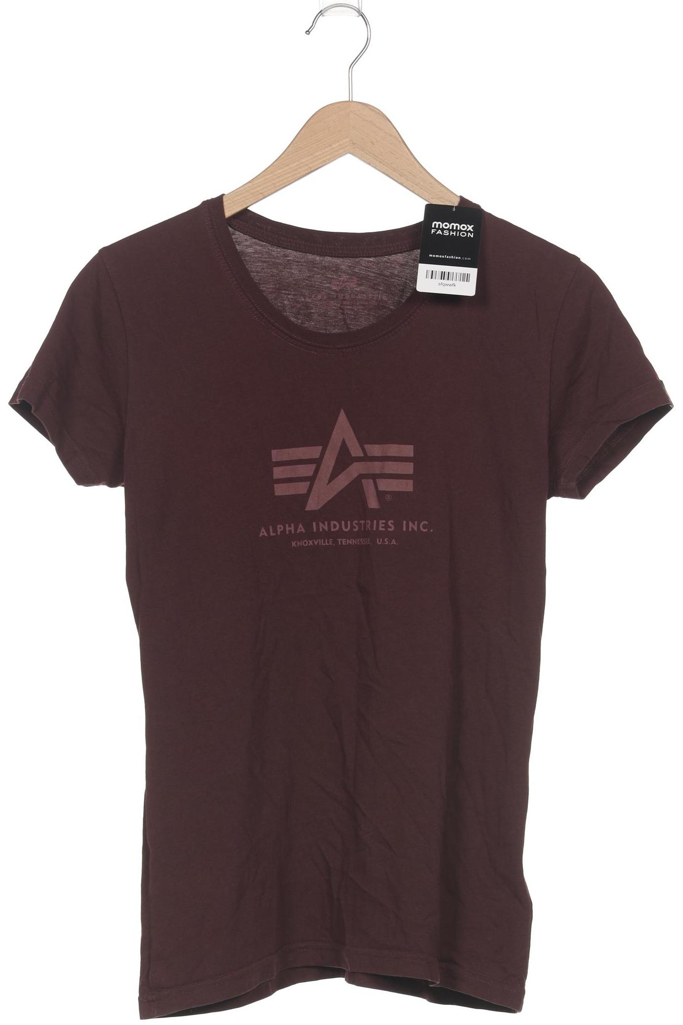 

Alpha industries Damen T-Shirt, bordeaux, Gr. 42