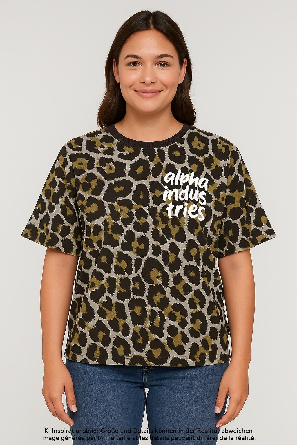 

Alpha industries Damen T-Shirt, mehrfarbig, Gr. 36