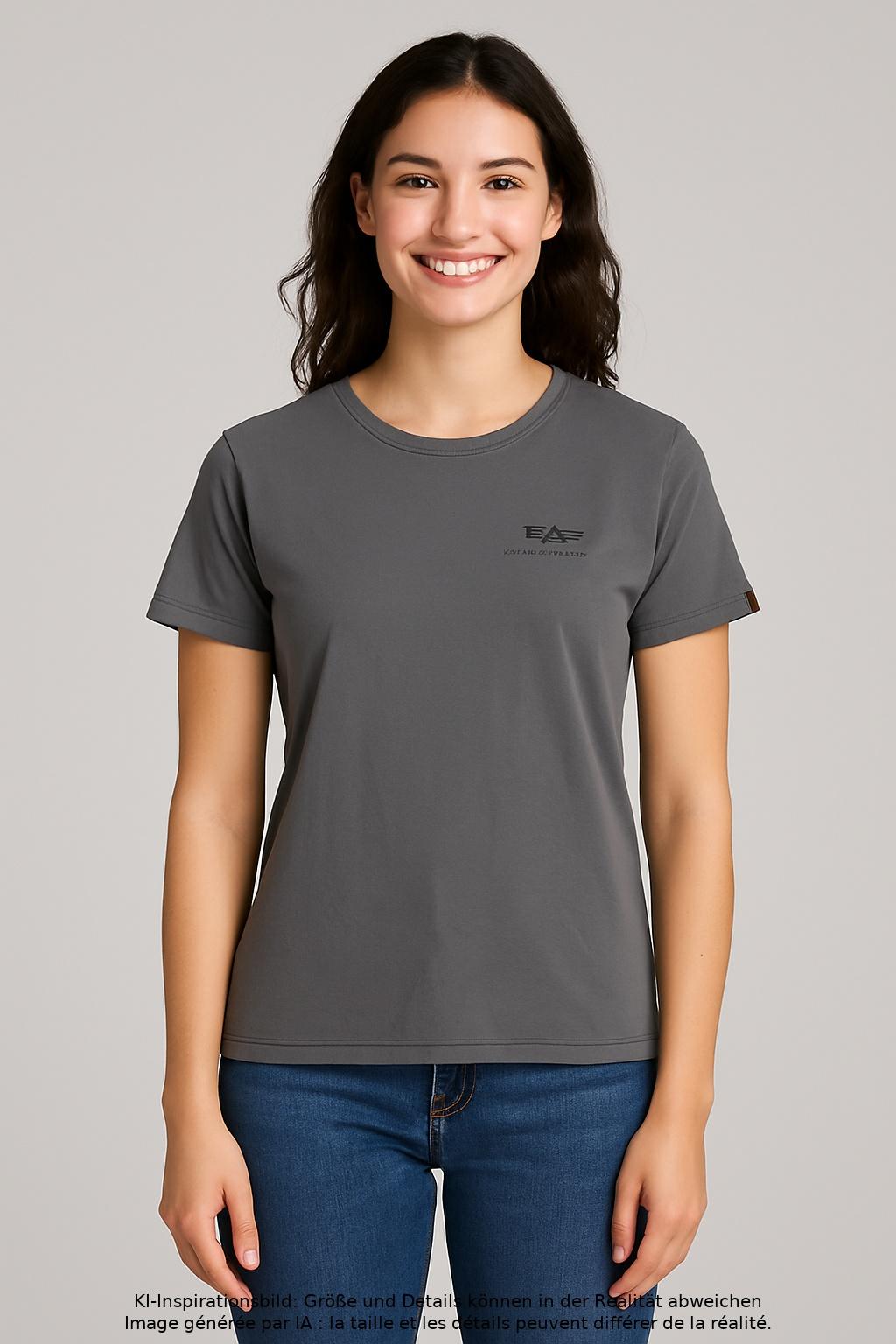 

Alpha industries Damen T-Shirt, grau, Gr. 38