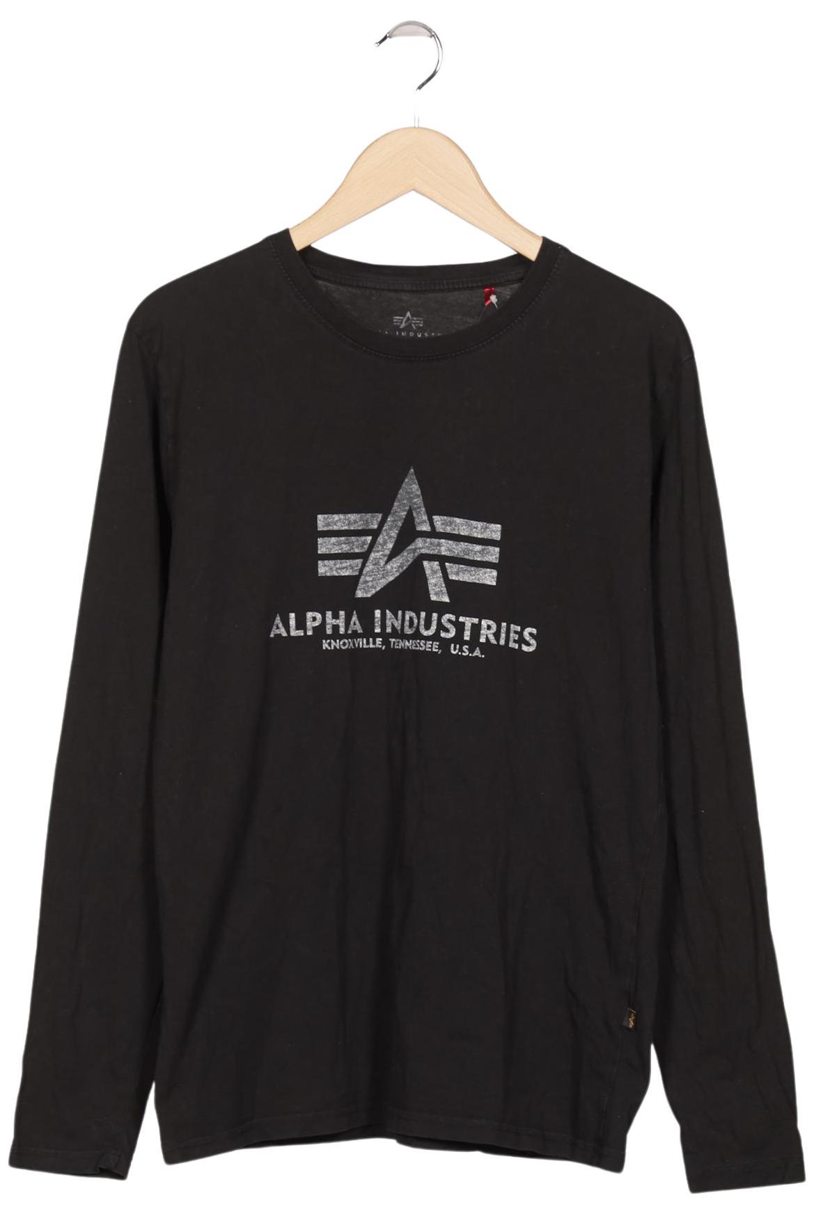 

Alpha industries Herren Langarmshirt, schwarz, Gr. 54