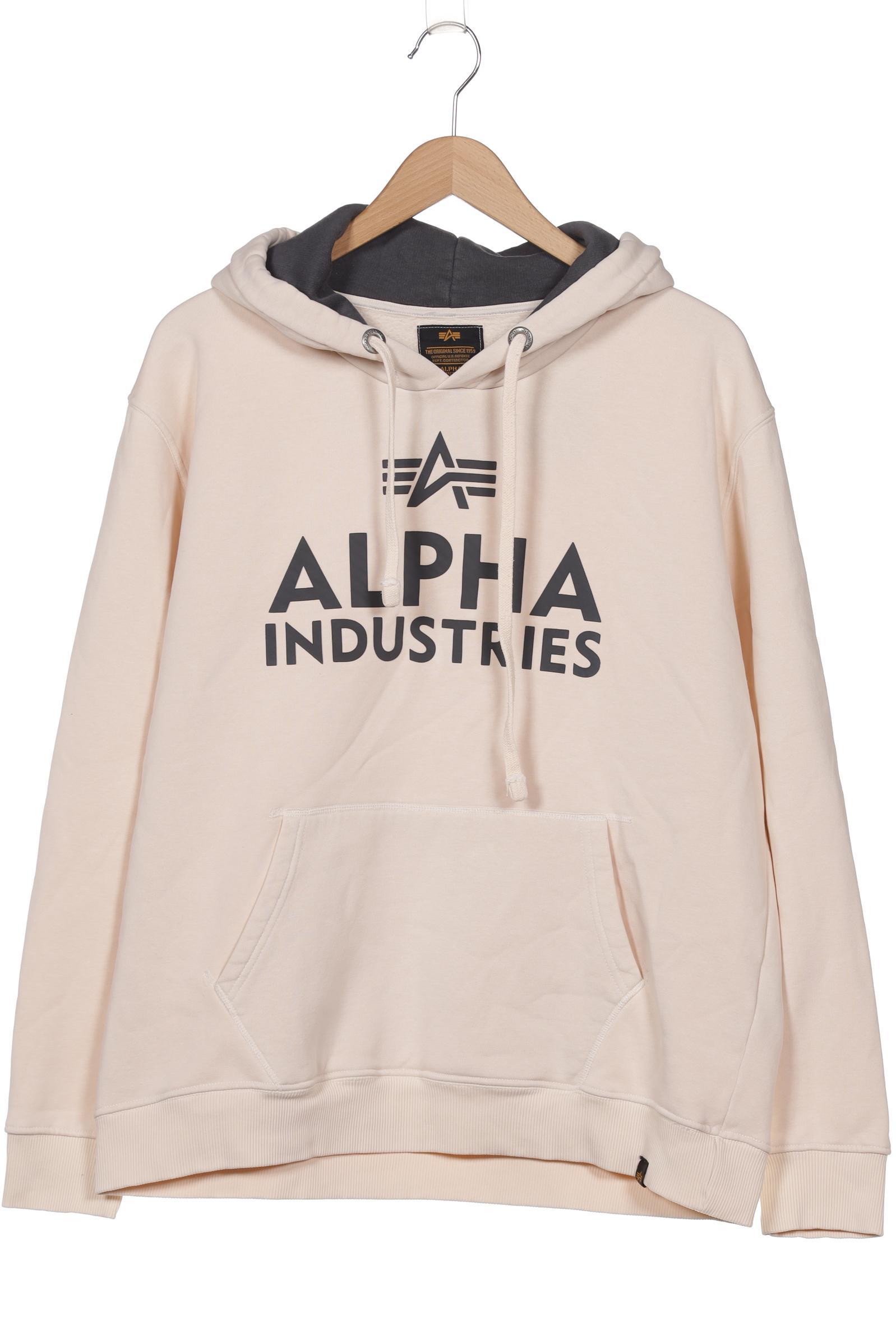 

Alpha industries Herren Kapuzenpullover, cremeweiß, Gr. 54