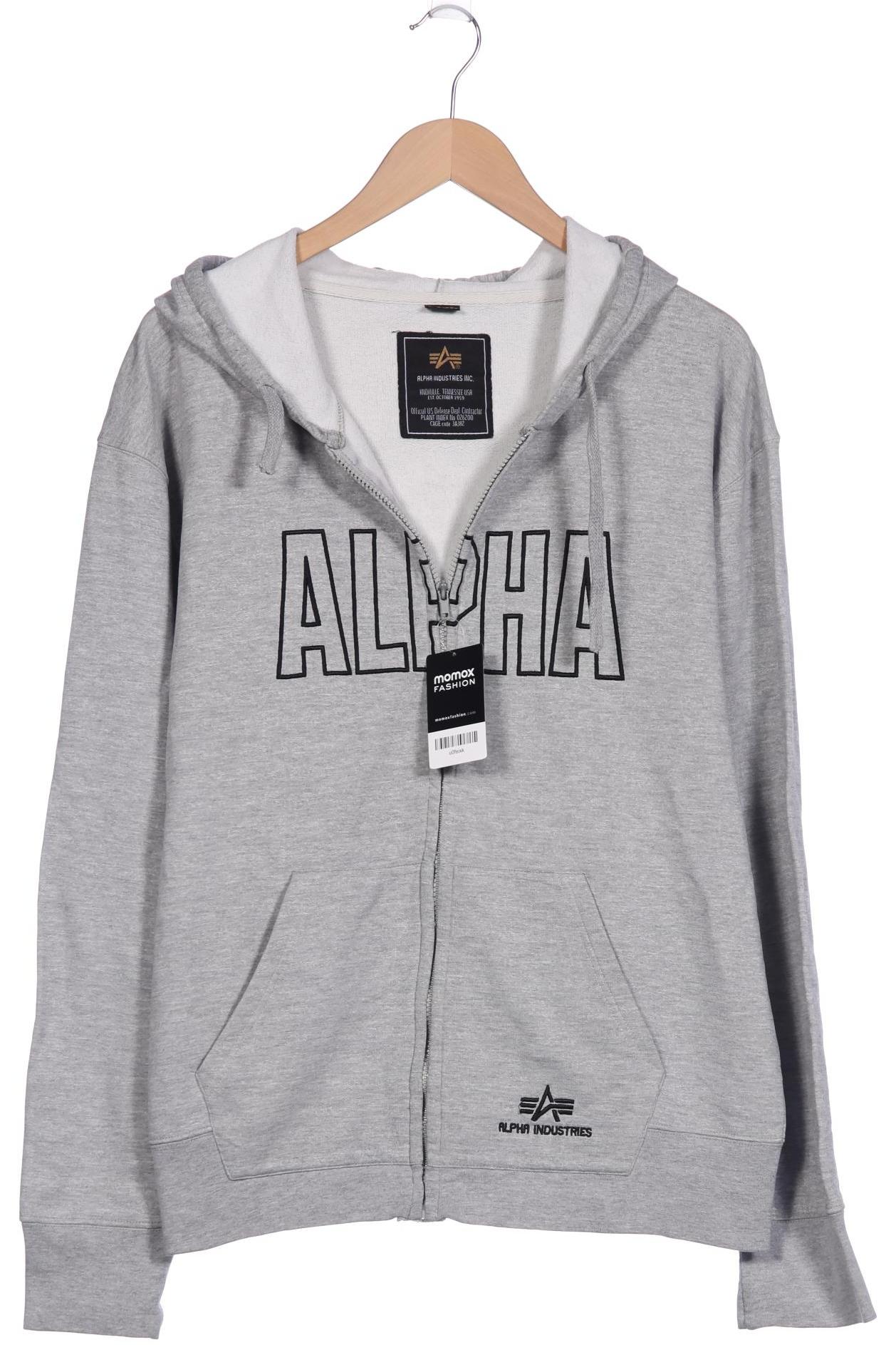 

Alpha industries Herren Kapuzenpullover, grau, Gr. 56