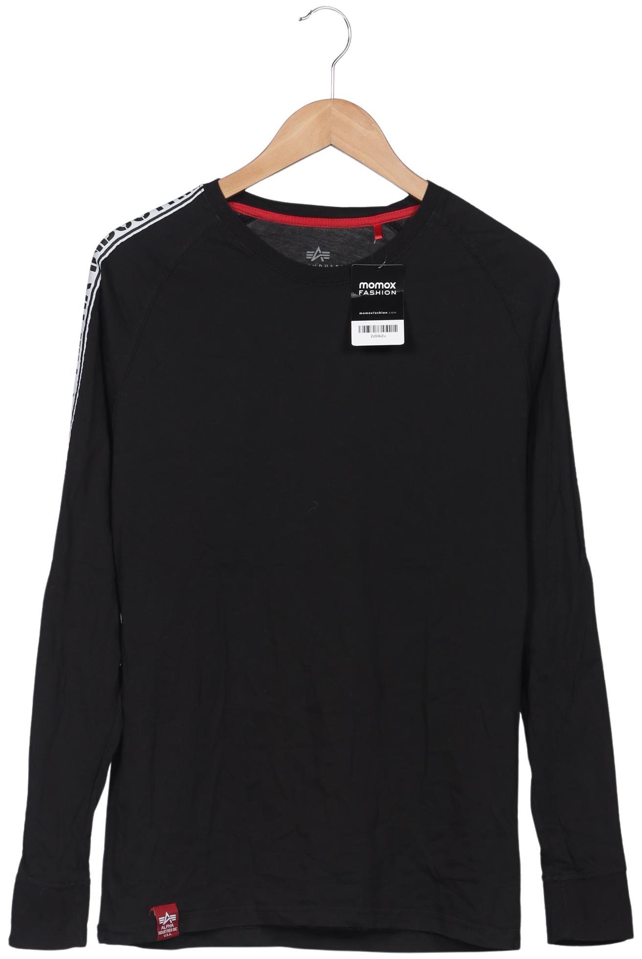 

Alpha industries Herren Langarmshirt, schwarz, Gr. 52