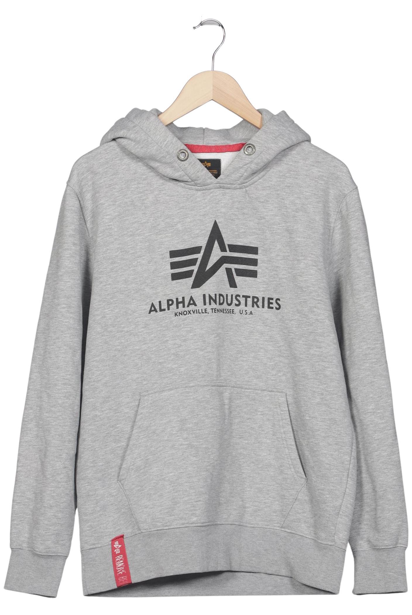 

Alpha industries Herren Kapuzenpullover, grau, Gr. 52
